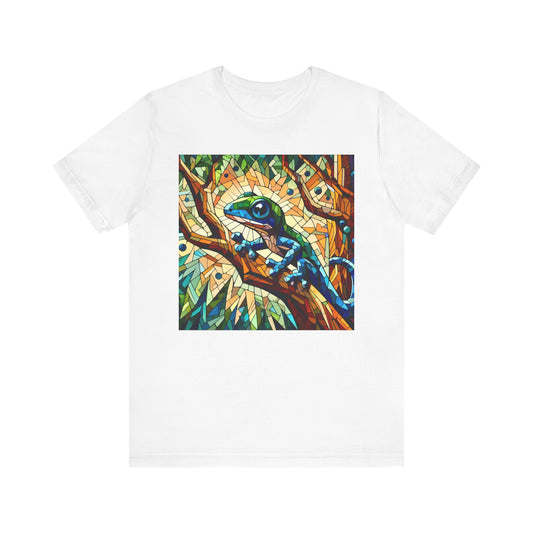 Stained Glass Lizard Unisex Jersey Tee - Casual Everyday Wear - Great for Reptile Lovers