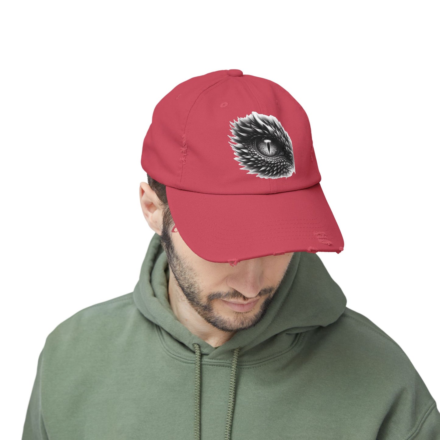 Reptile Eye Unisex Distressed Cap - Casual Streetwear Hat for Everyday Use - Great for Reptile Lovers