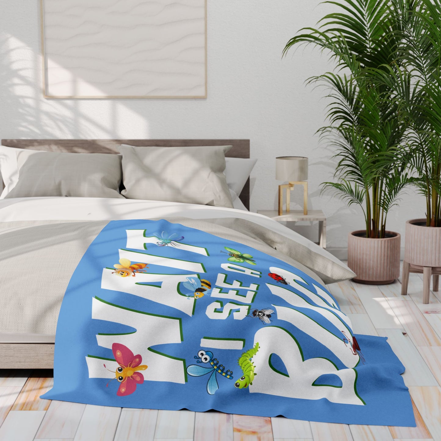 "Wait I See a Bug" Cozy Arctic Fleece Blanket | Perfect for Home Decor, Gifting, and Cozy Nights - Snuggle up with a Bug