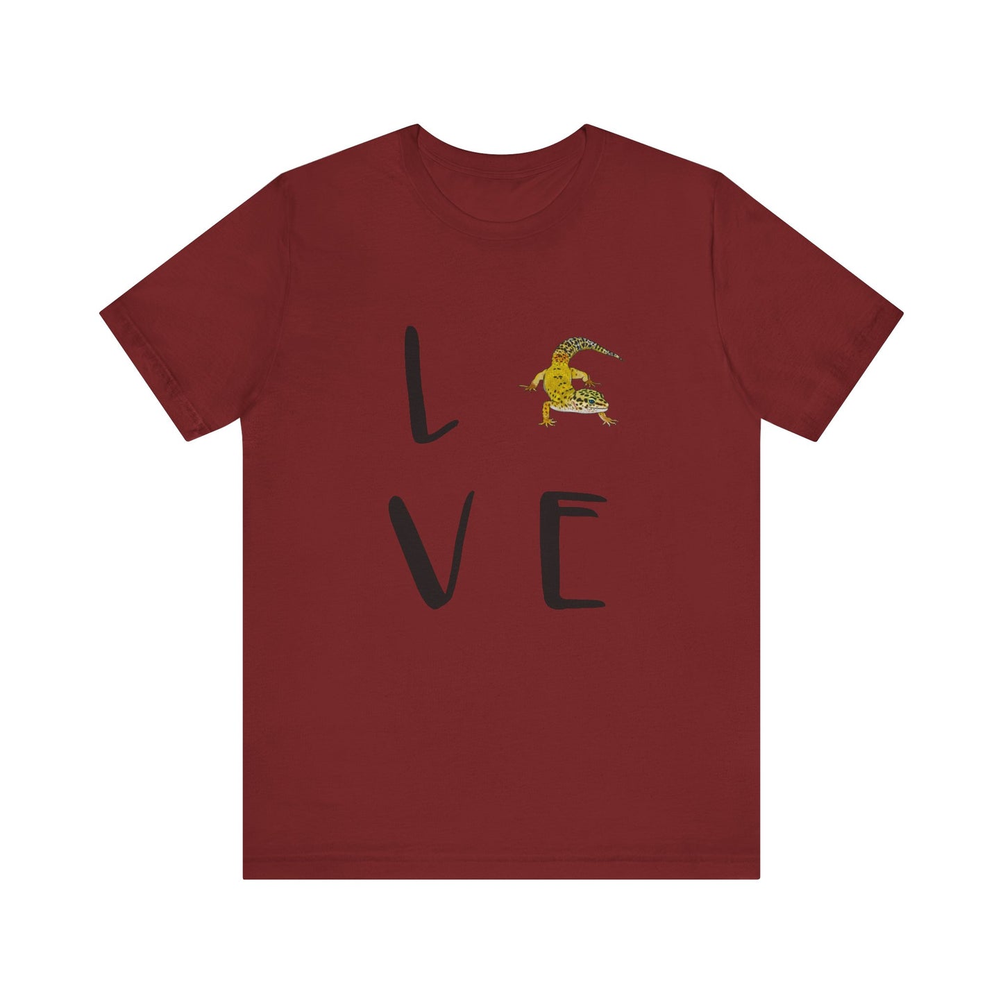 Leopard Gecko Love Unisex Jersey Tee - Casual Everyday Wear - Great for Reptile Lovers