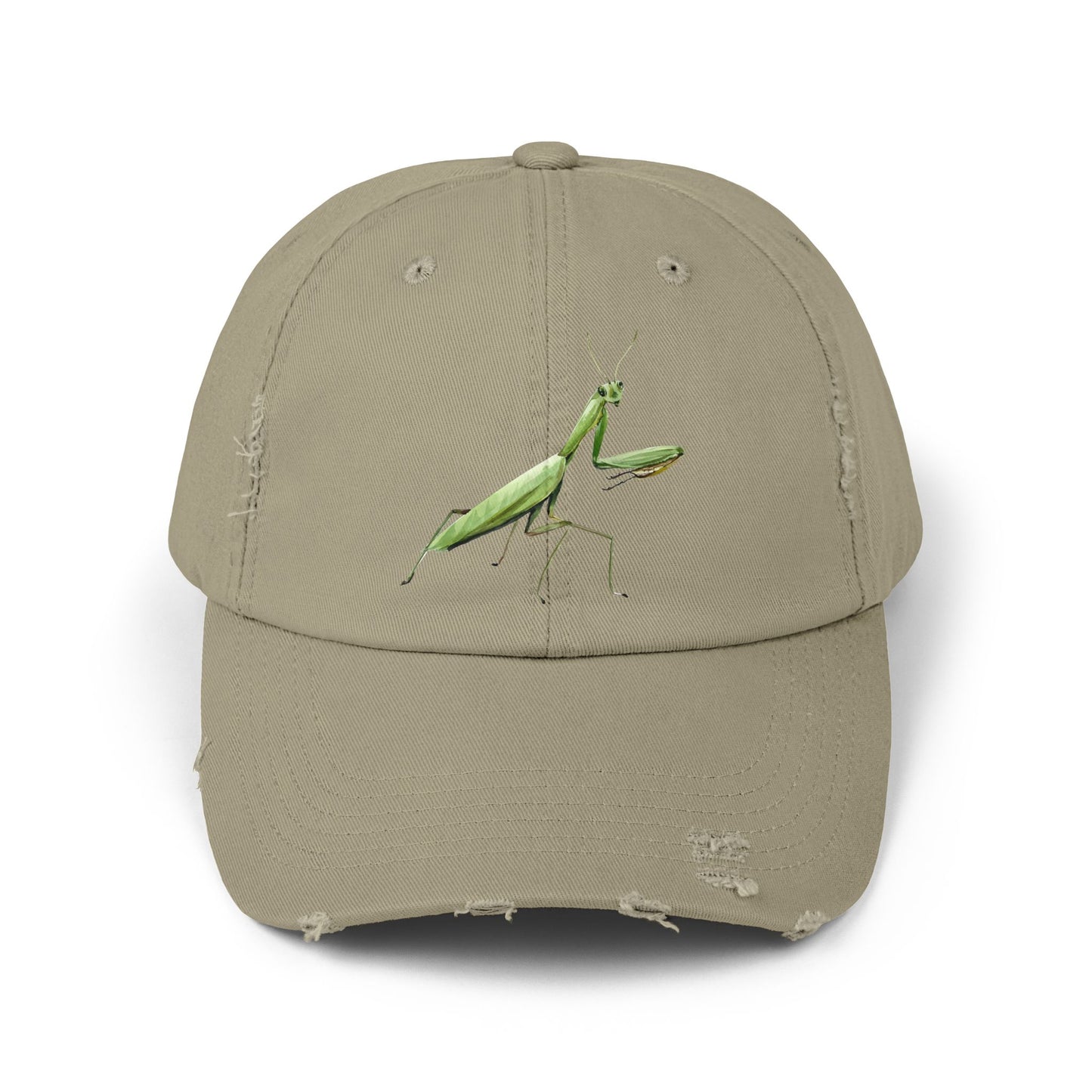 Praying Mantis Unisex Distressed Cap - Casual Streetwear Hat for Everyday Use - Great for Reptile Lovers