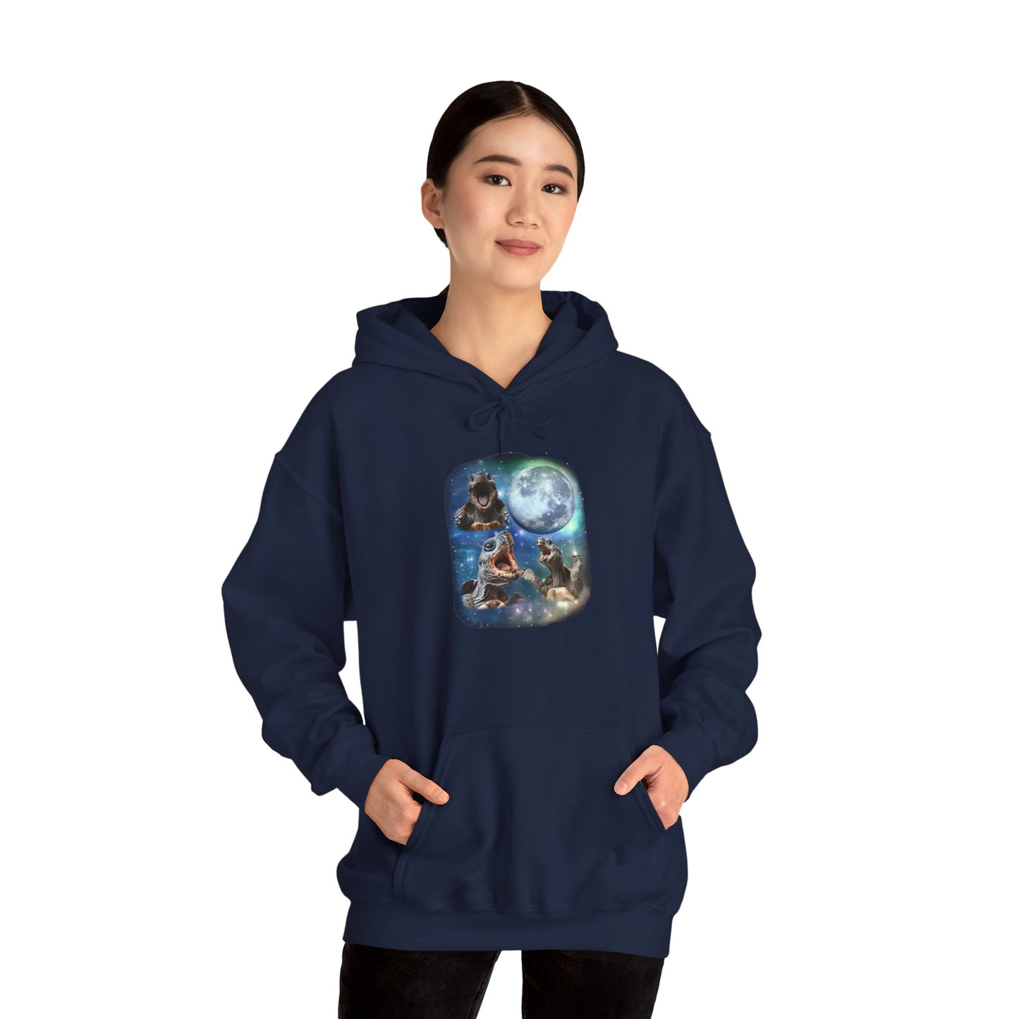 Tortoise Howl Cozy Unisex Hooded Sweatshirt with Bold Print - Great for Reptile Lovers