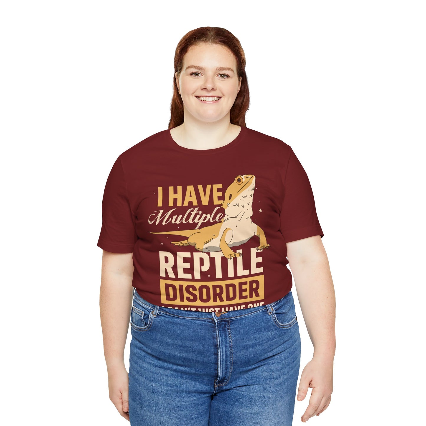 "Multiple Reptile Disorder" Print Unisex Jersey Tee - Casual Everyday Wear - Great for Reptile Lovers