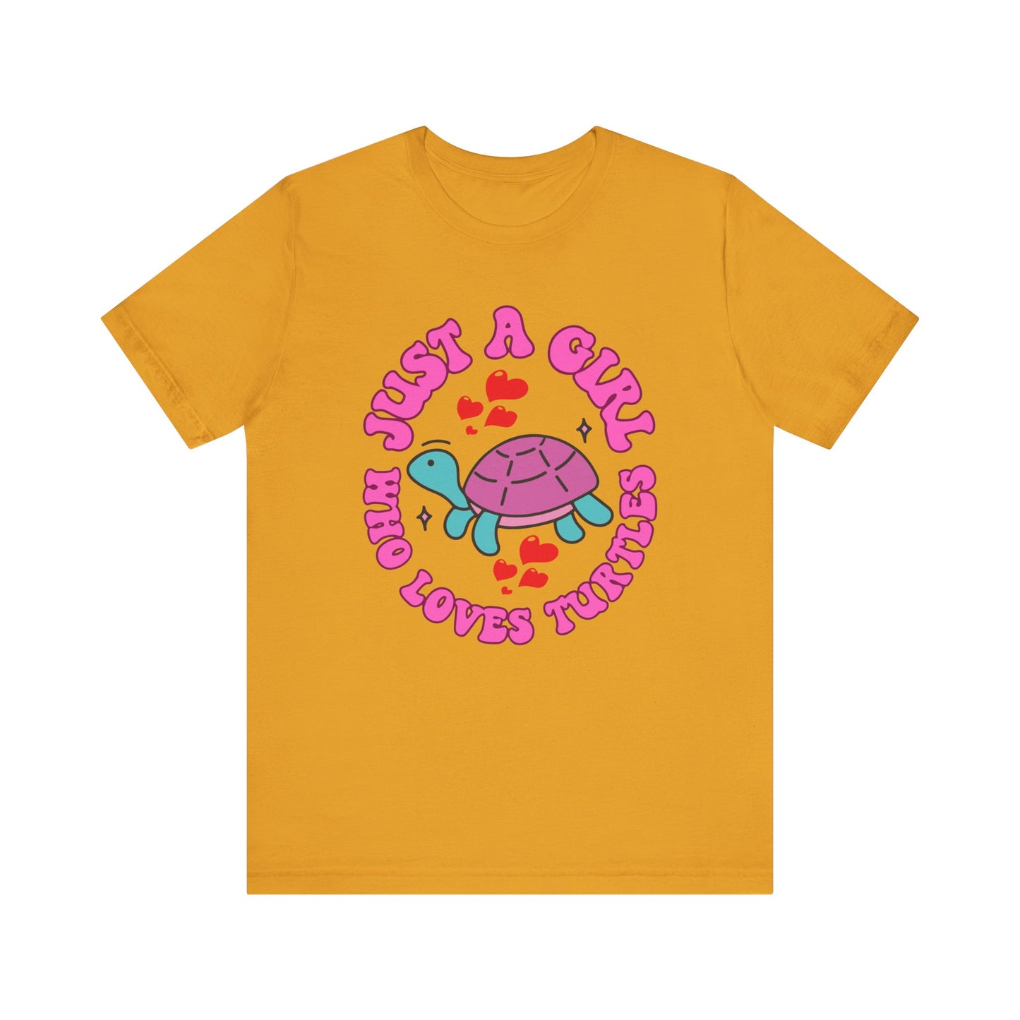 "Just a Girl Who Loves Turtles" Unisex Jersey Tee - Casual Everyday Wear - Great for Reptile Lovers