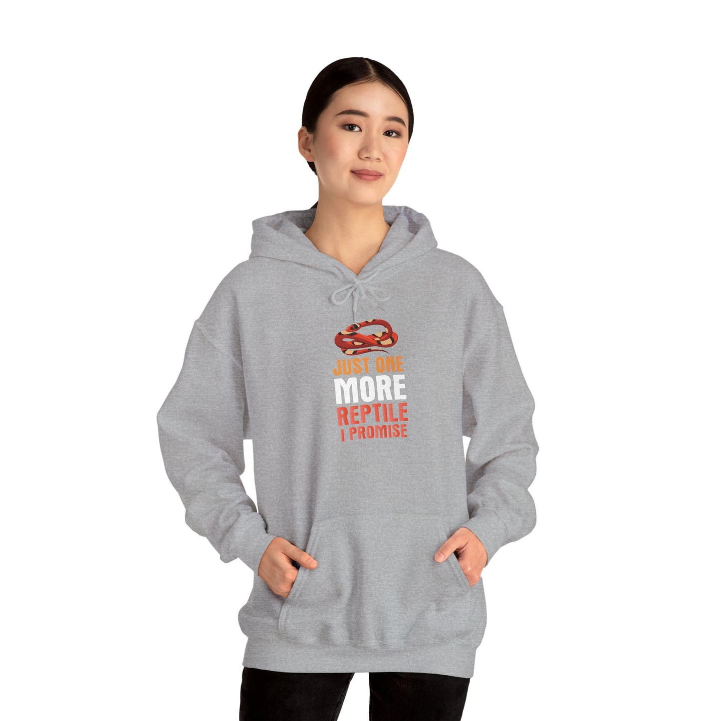 "Just One More Reptile" Unisex Hooded Sweatshirt with Bold Print - Great for Reptile Lovers