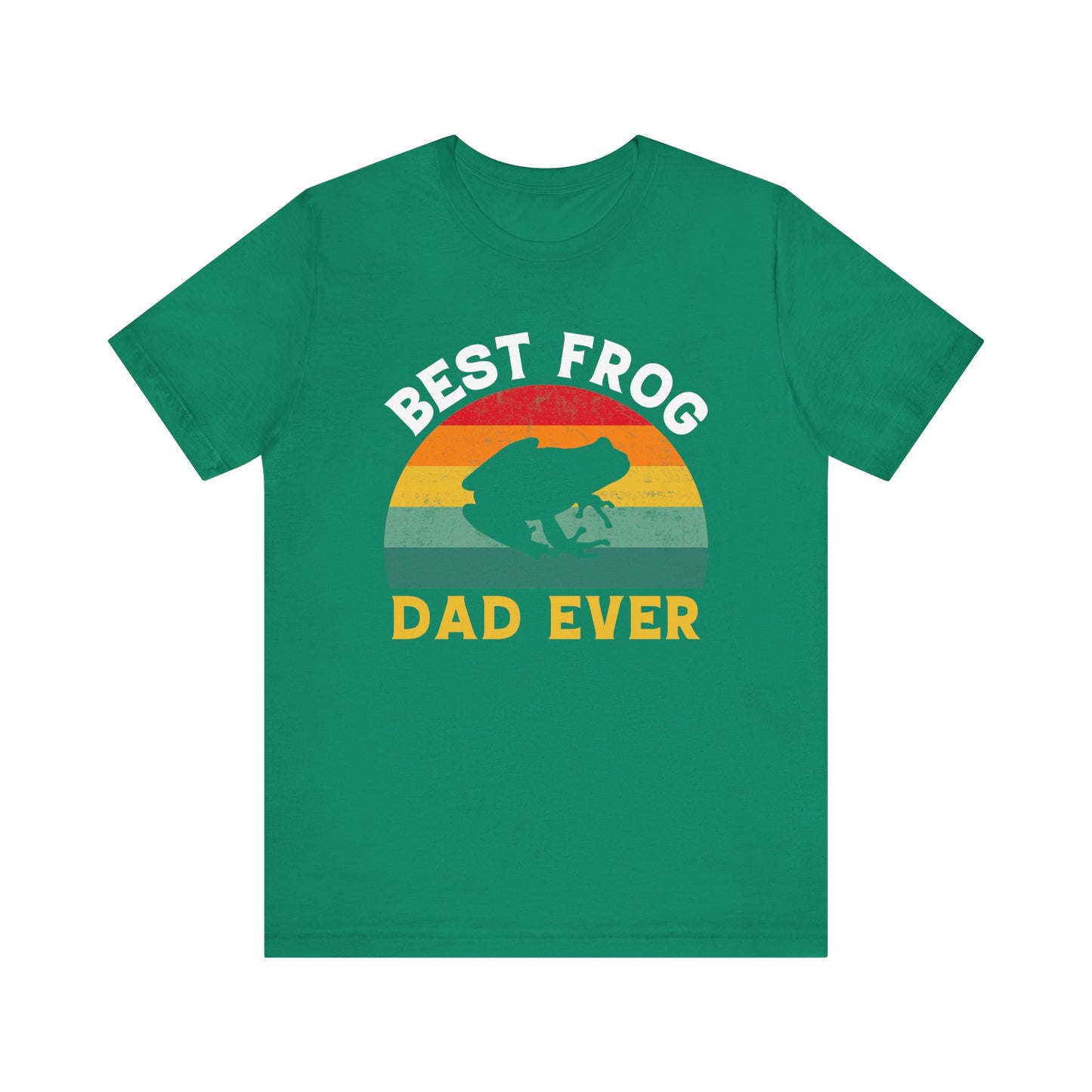 "Best Frog Dad" Print Unisex Jersey Tee - Casual Everyday Wear - Great for Reptile Lovers