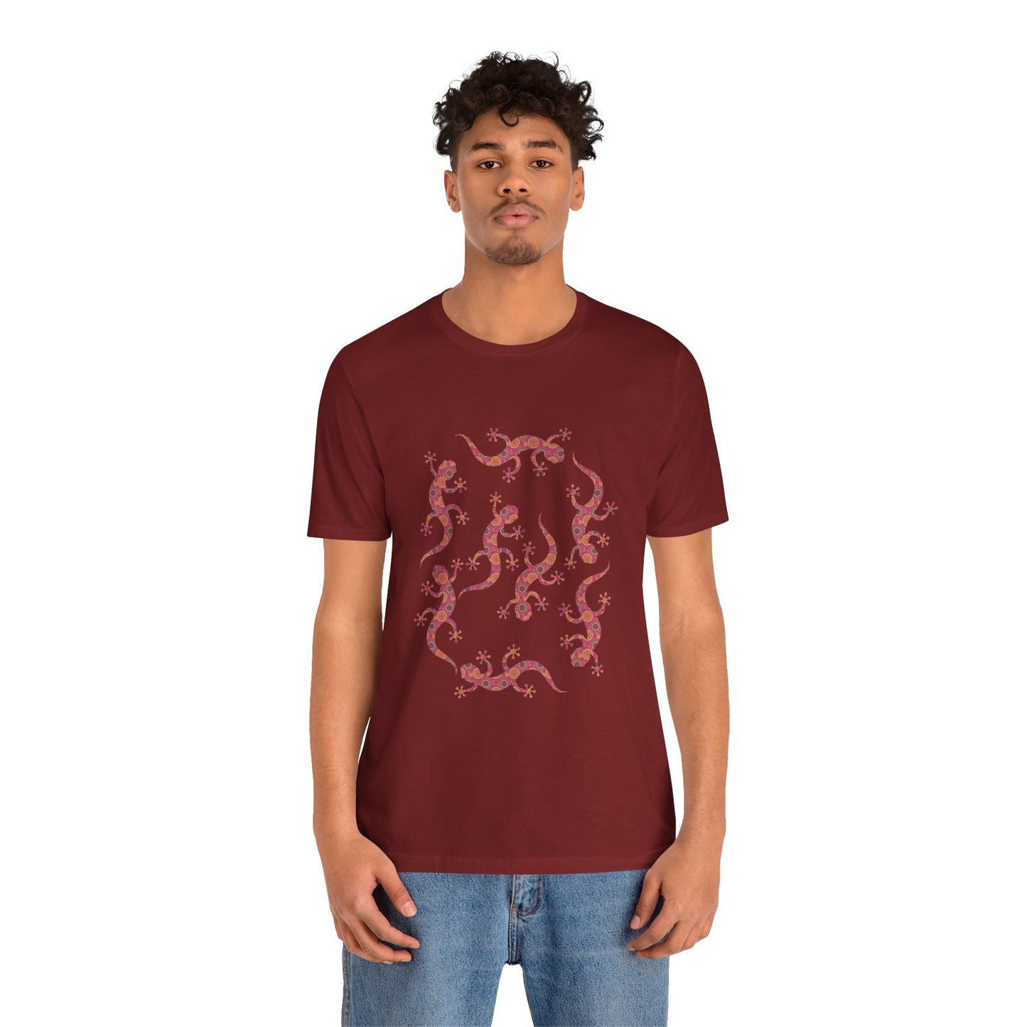 Lots of Geckos Unisex Jersey Tee - Casual Everyday Wear - Great for Reptile Lovers