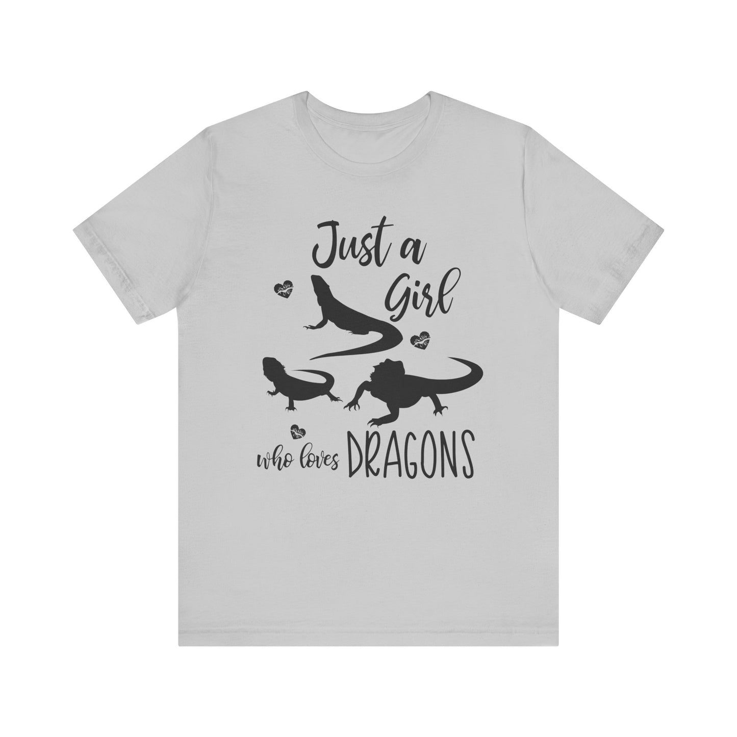 "Girl Who Loves Bearded Dragons" Unisex Jersey Tee - Casual Everyday Wear - Great for Reptile Lovers