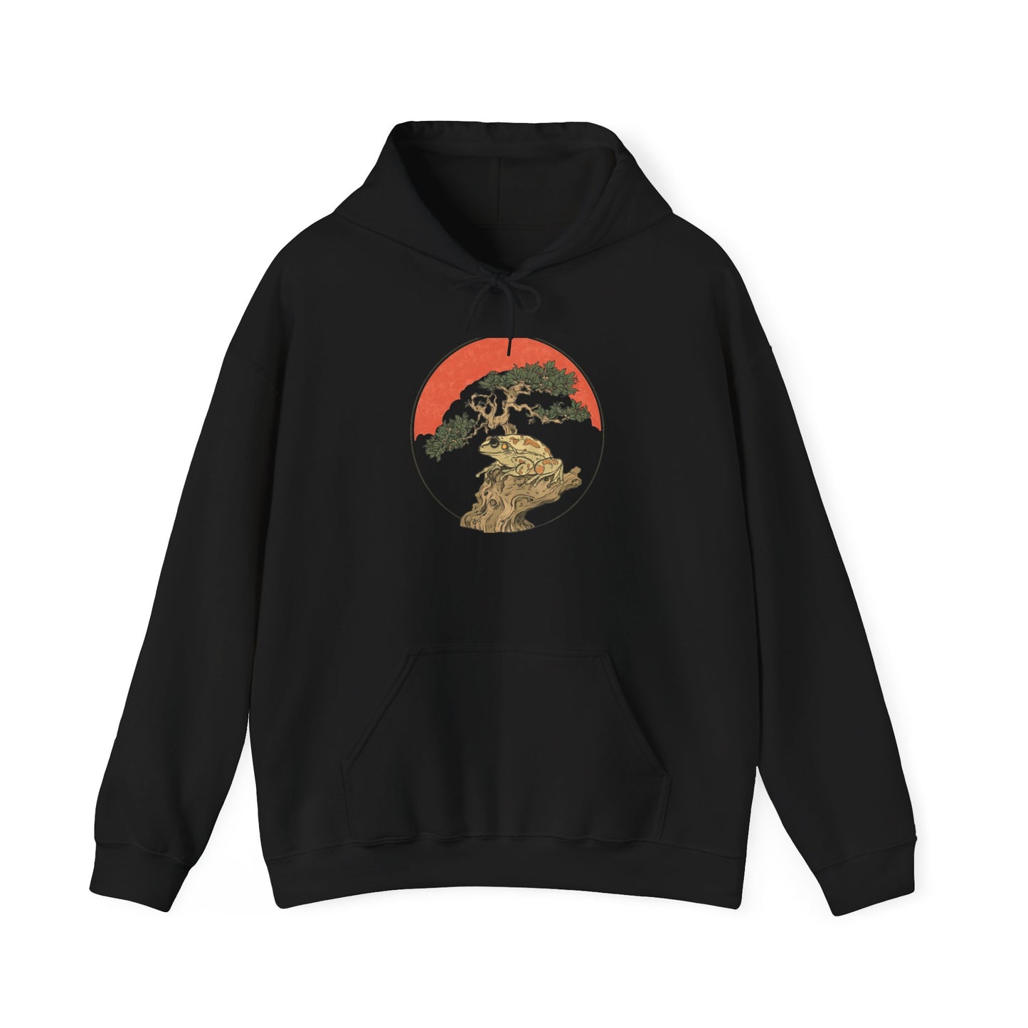 Bonsai Frog Unisex Hooded Sweatshirt with Bold Print - Great for Reptile Lovers