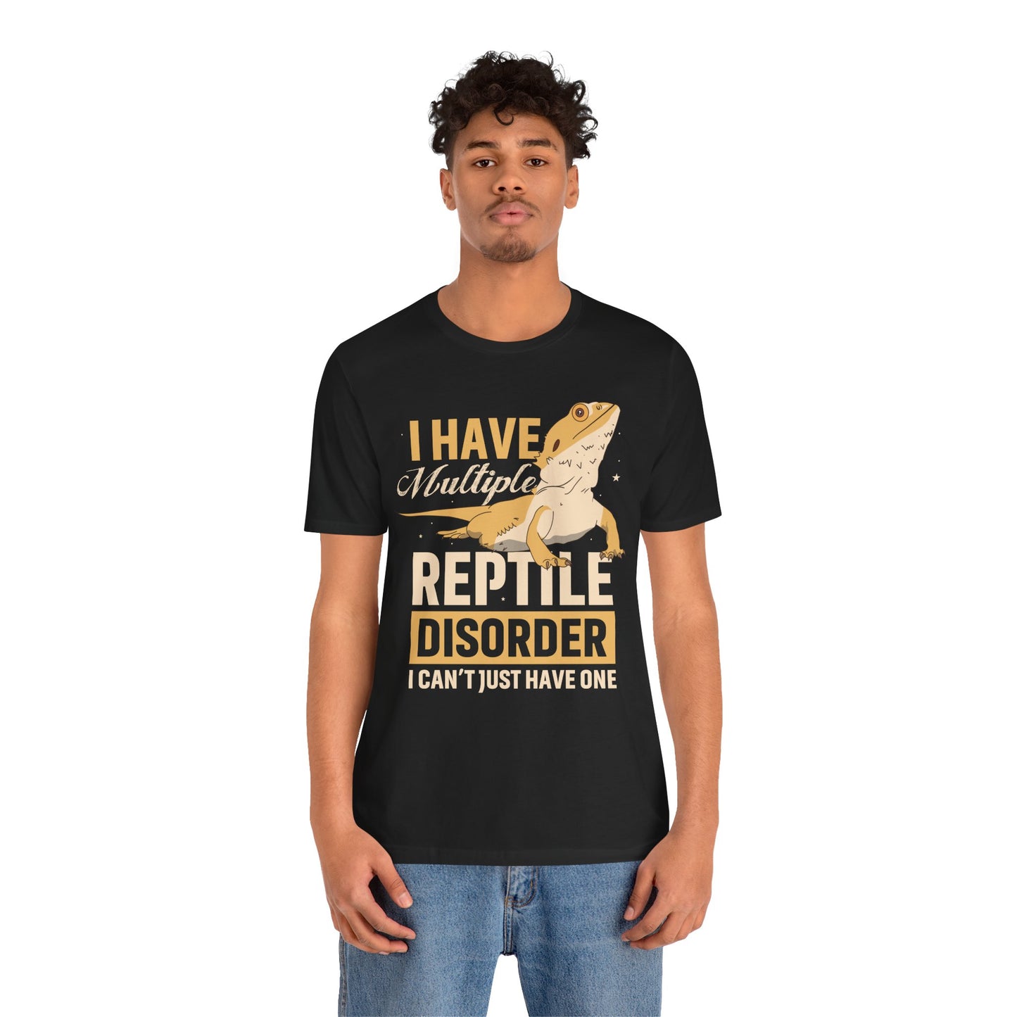 "Multiple Reptile Disorder" Print Unisex Jersey Tee - Casual Everyday Wear - Great for Reptile Lovers