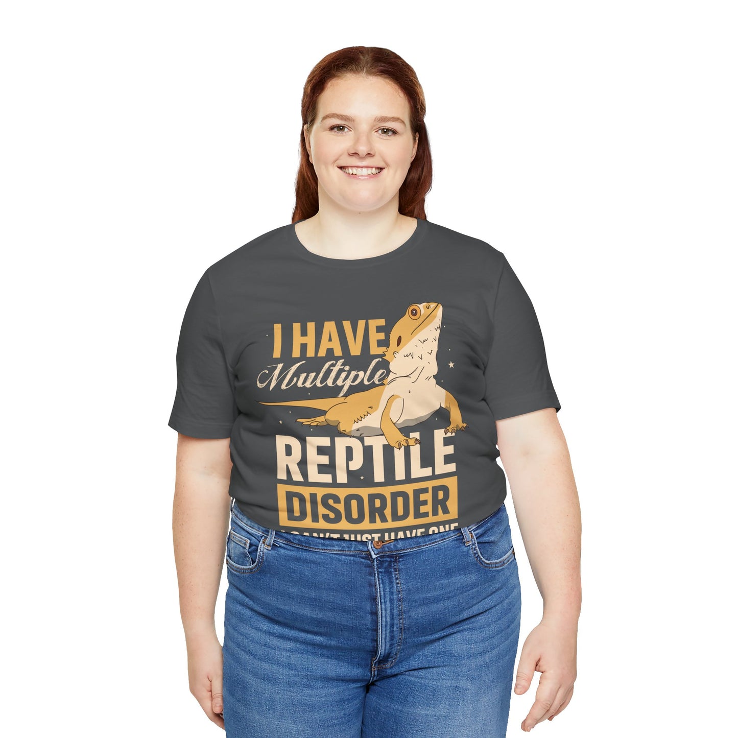 "Multiple Reptile Disorder" Print Unisex Jersey Tee - Casual Everyday Wear - Great for Reptile Lovers