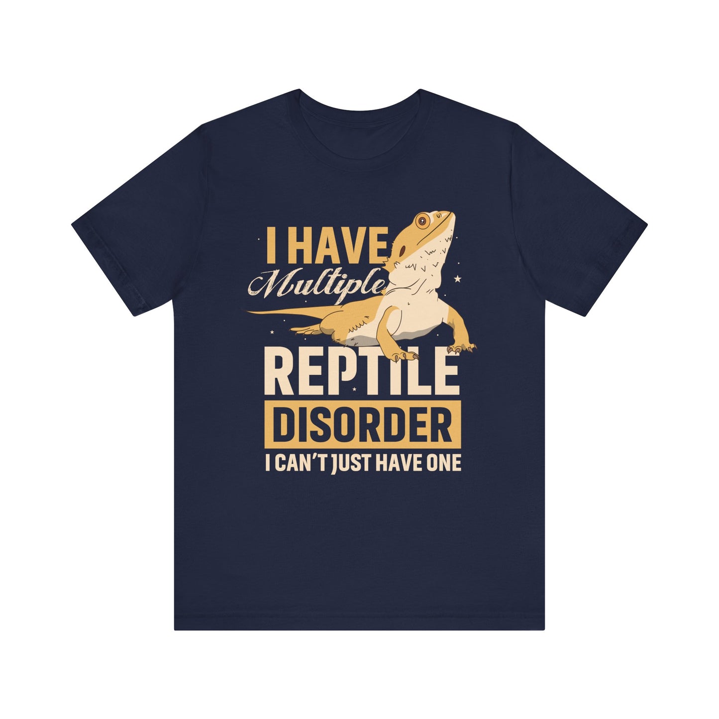 "Multiple Reptile Disorder" Print Unisex Jersey Tee - Casual Everyday Wear - Great for Reptile Lovers