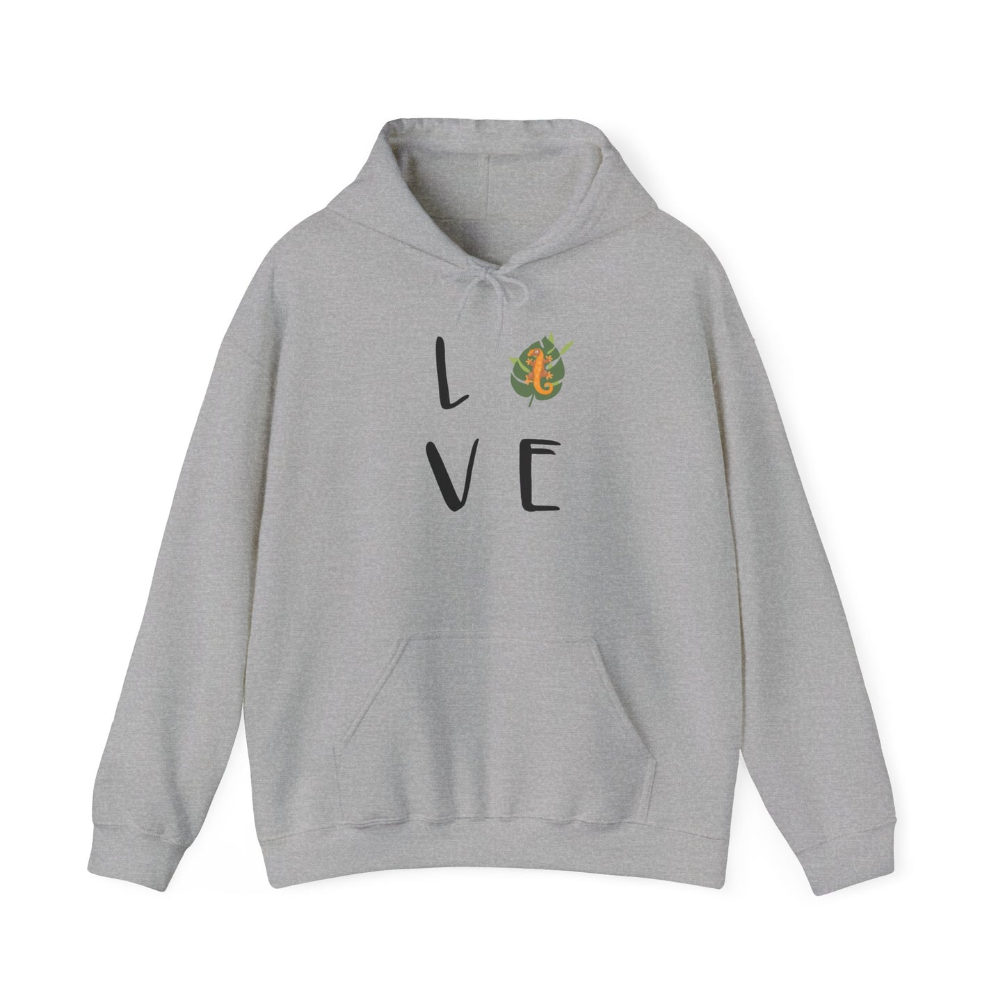 Crestie Love Cozy Unisex Hooded Sweatshirt with Bold Print - Great for Reptile Lovers