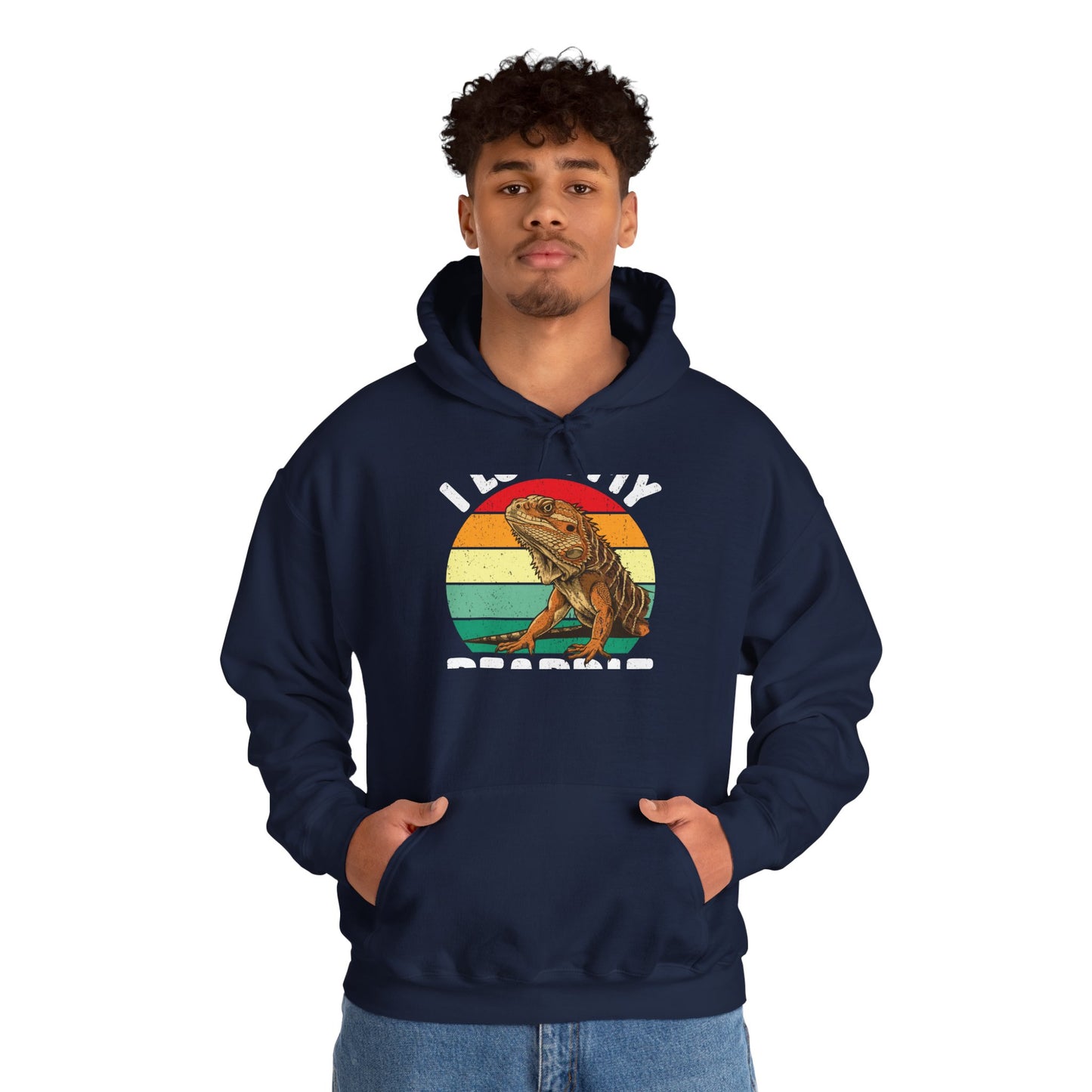 Beardie Unisex Hooded Sweatshirt with Bold Print - Great for Reptile Lovers