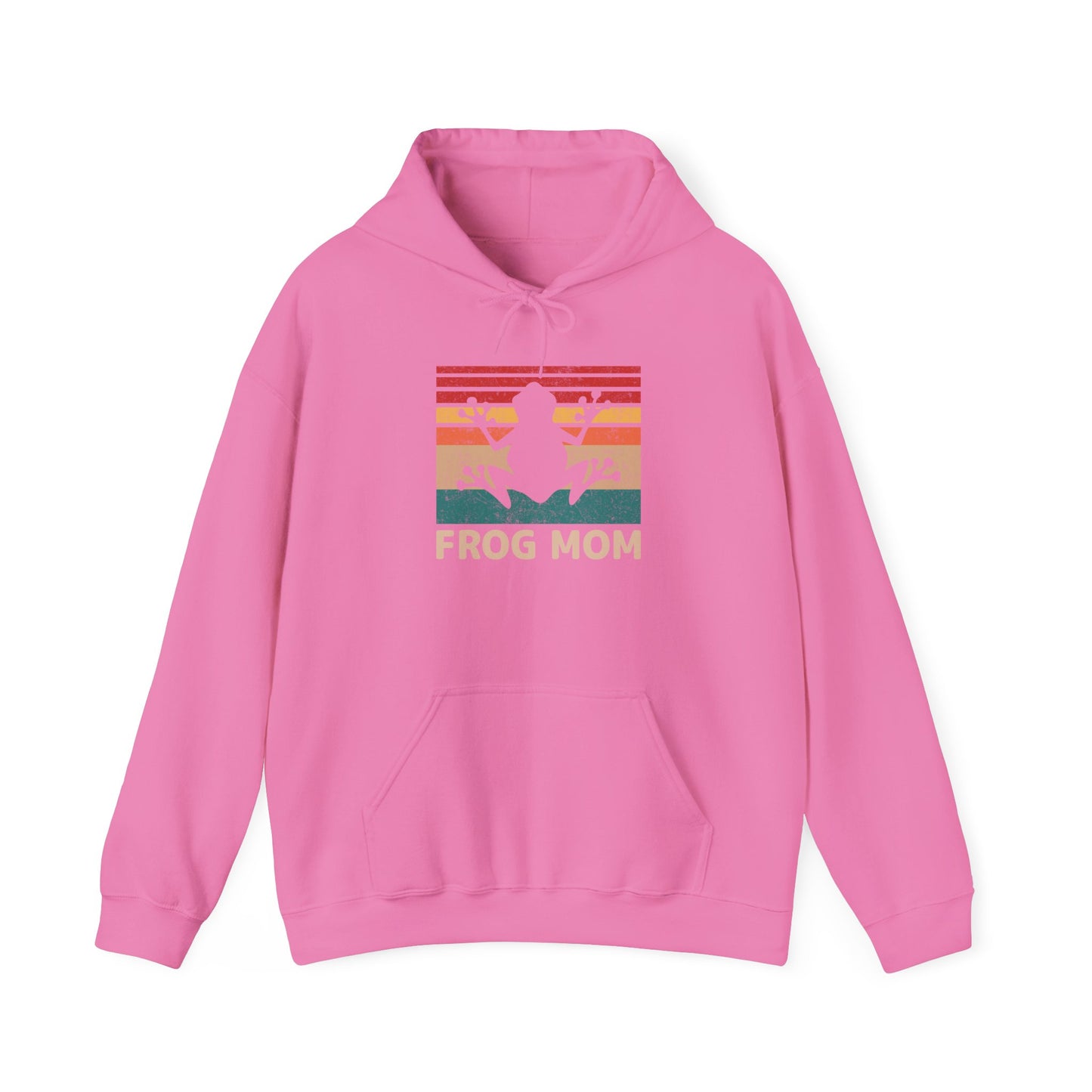 "Frog Mom" Unisex Hooded Sweatshirt with Bold Print - Great for Reptile Lovers