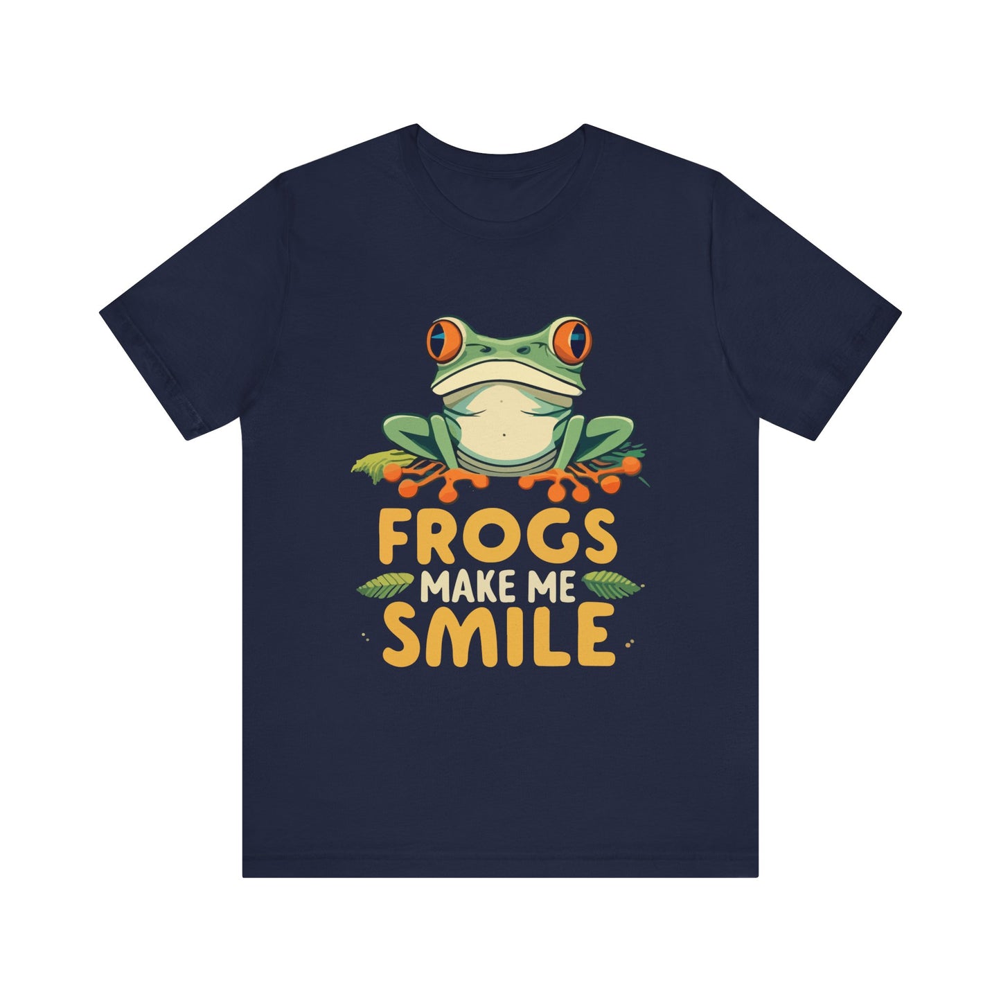 "Frogs Make Me Smile" Unisex Jersey Tee - Casual Everyday Wear - Great for Reptile Lovers