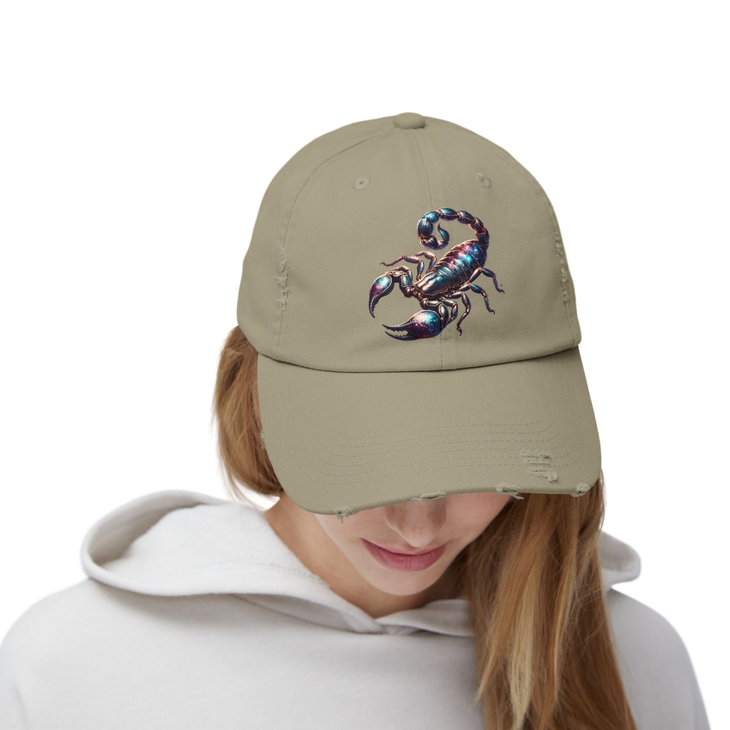 Scorpion Unisex Distressed Cap - Casual Streetwear Hat for Everyday Use - Great for Reptile Lovers