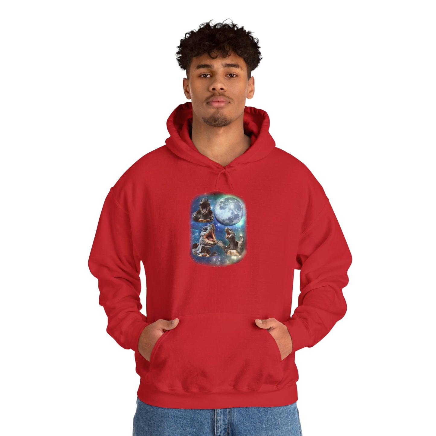 Tortoise Howl Cozy Unisex Hooded Sweatshirt with Bold Print - Great for Reptile Lovers