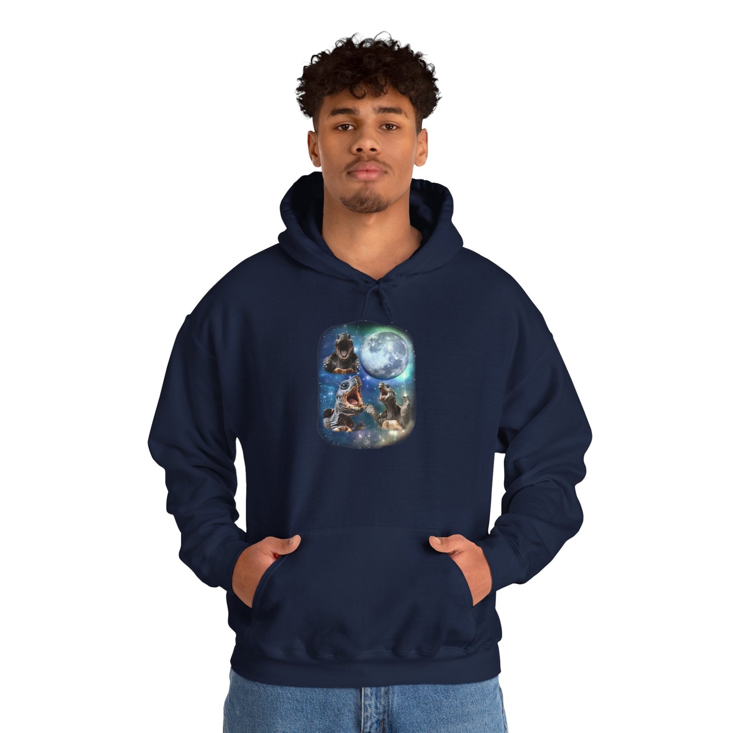 Tortoise Howl Cozy Unisex Hooded Sweatshirt with Bold Print - Great for Reptile Lovers