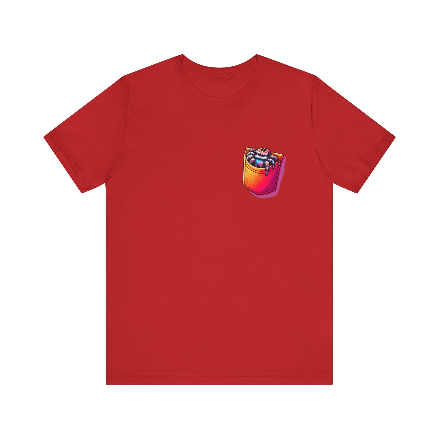 "Pocket Spider" Print Unisex Jersey Tee - Casual Everyday Wear - Great for Reptile Lovers