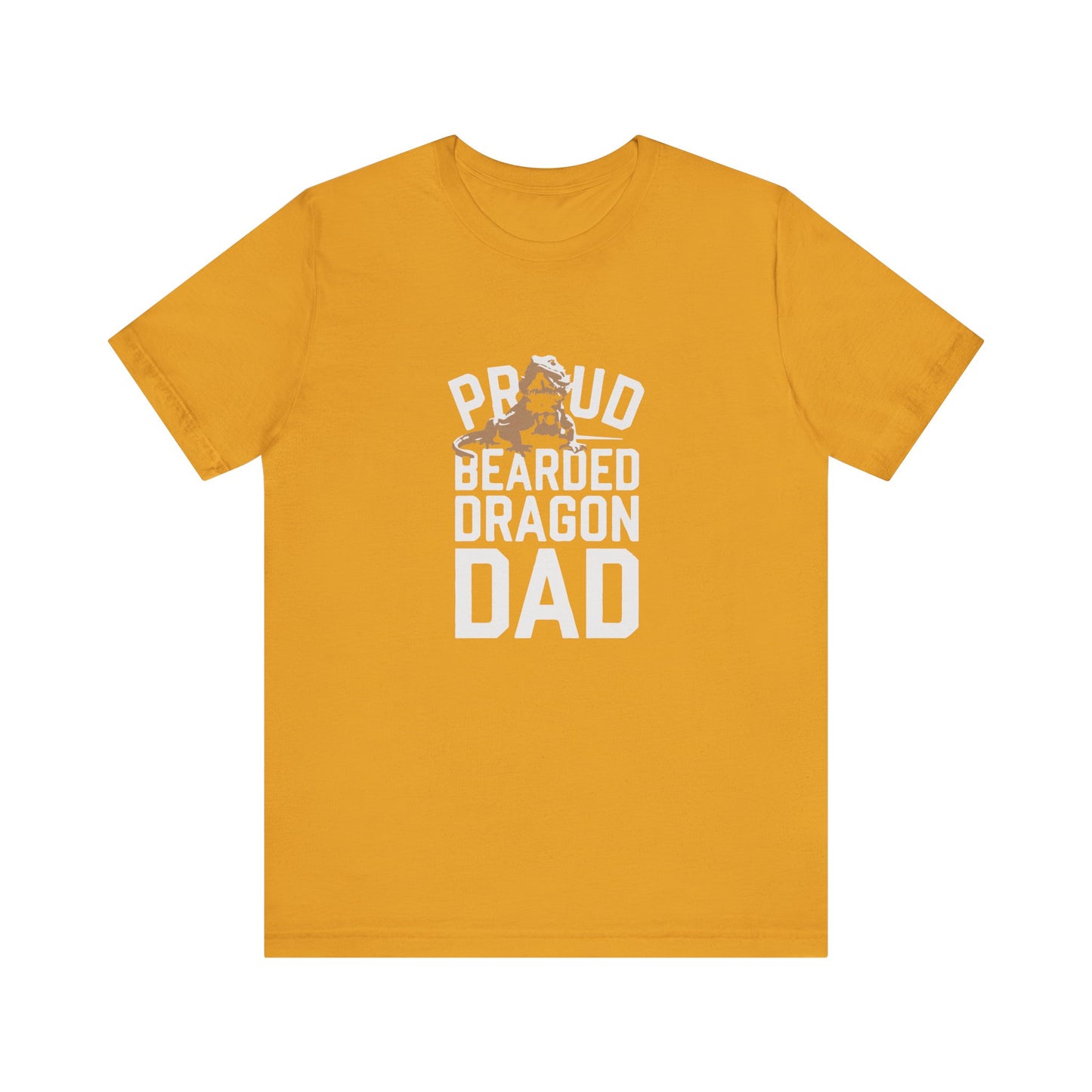 "Proud Bearded Dragon Dad" Print Unisex Jersey Tee - Casual Everyday Wear - Great for Reptile Lovers