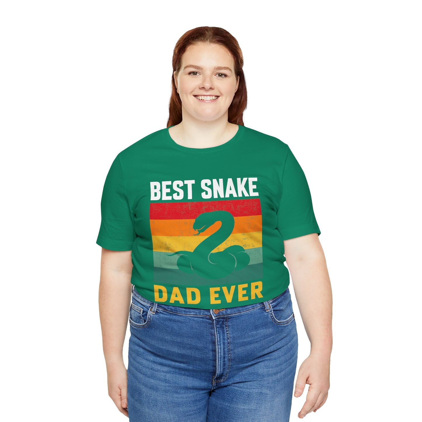 "Best Snake Dad" Unisex Jersey Tee - Casual Everyday Wear - Great for Reptile Lovers
