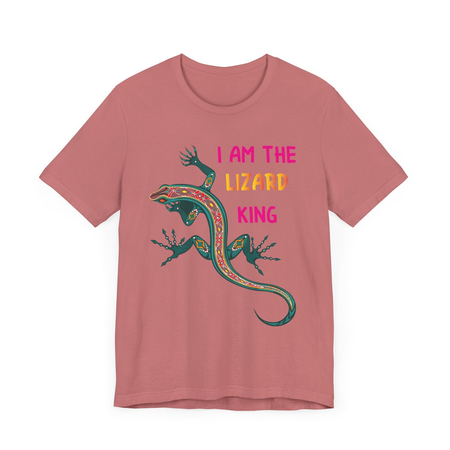 "I Am the Lizard King" Print Unisex Jersey Tee - Casual Everyday Wear - Great for Reptile Lovers