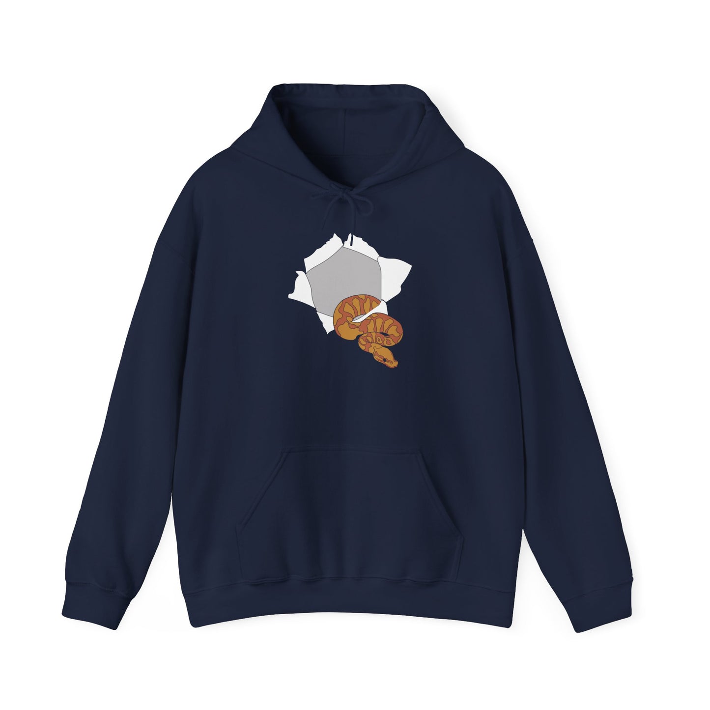 Python Escape Unisex Hooded Sweatshirt with Bold Print - Great for Reptile Lovers