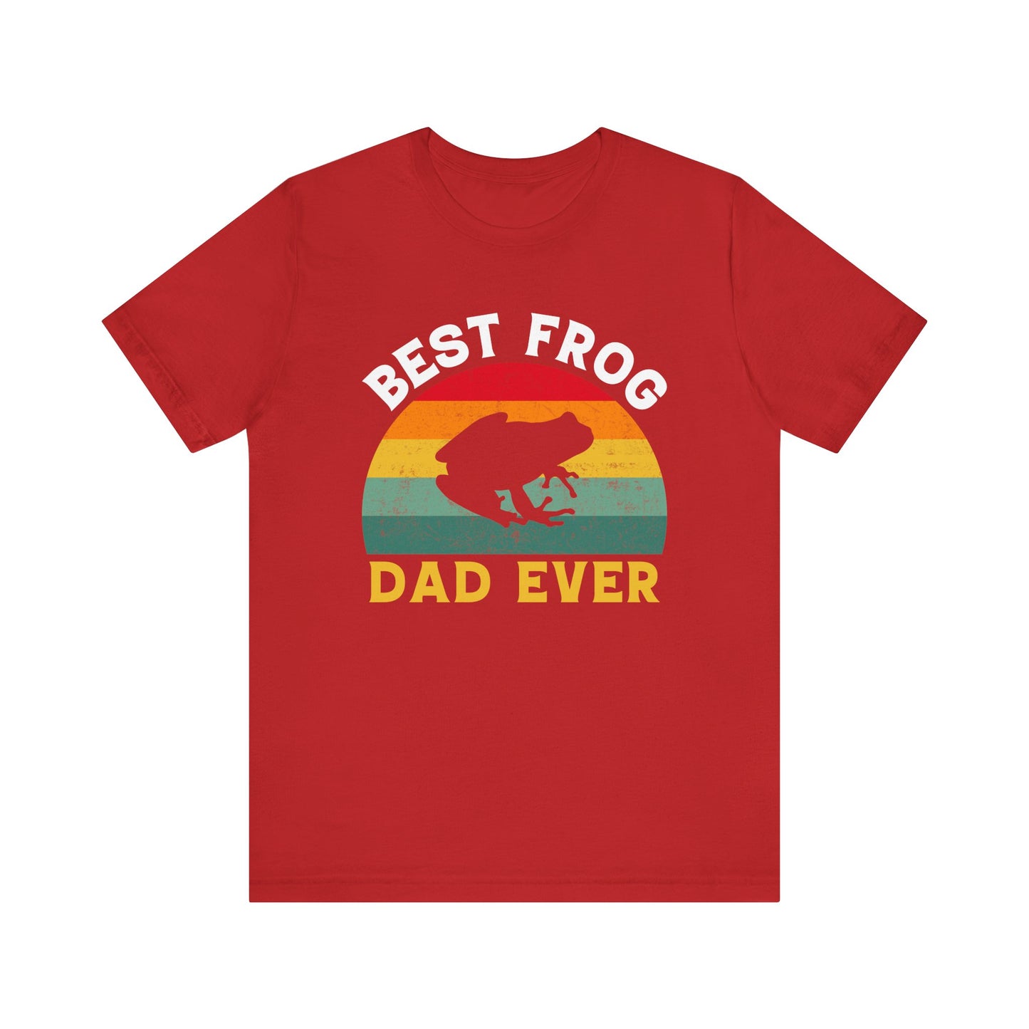 "Best Frog Dad" Print Unisex Jersey Tee - Casual Everyday Wear - Great for Reptile Lovers