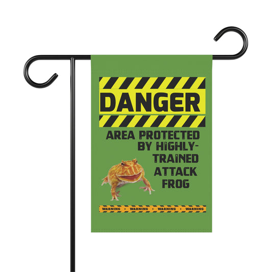 Pac Man Frog Danger Garden House Banner - Customizable Outdoor Decor to Showcase Your Love of Reptiles