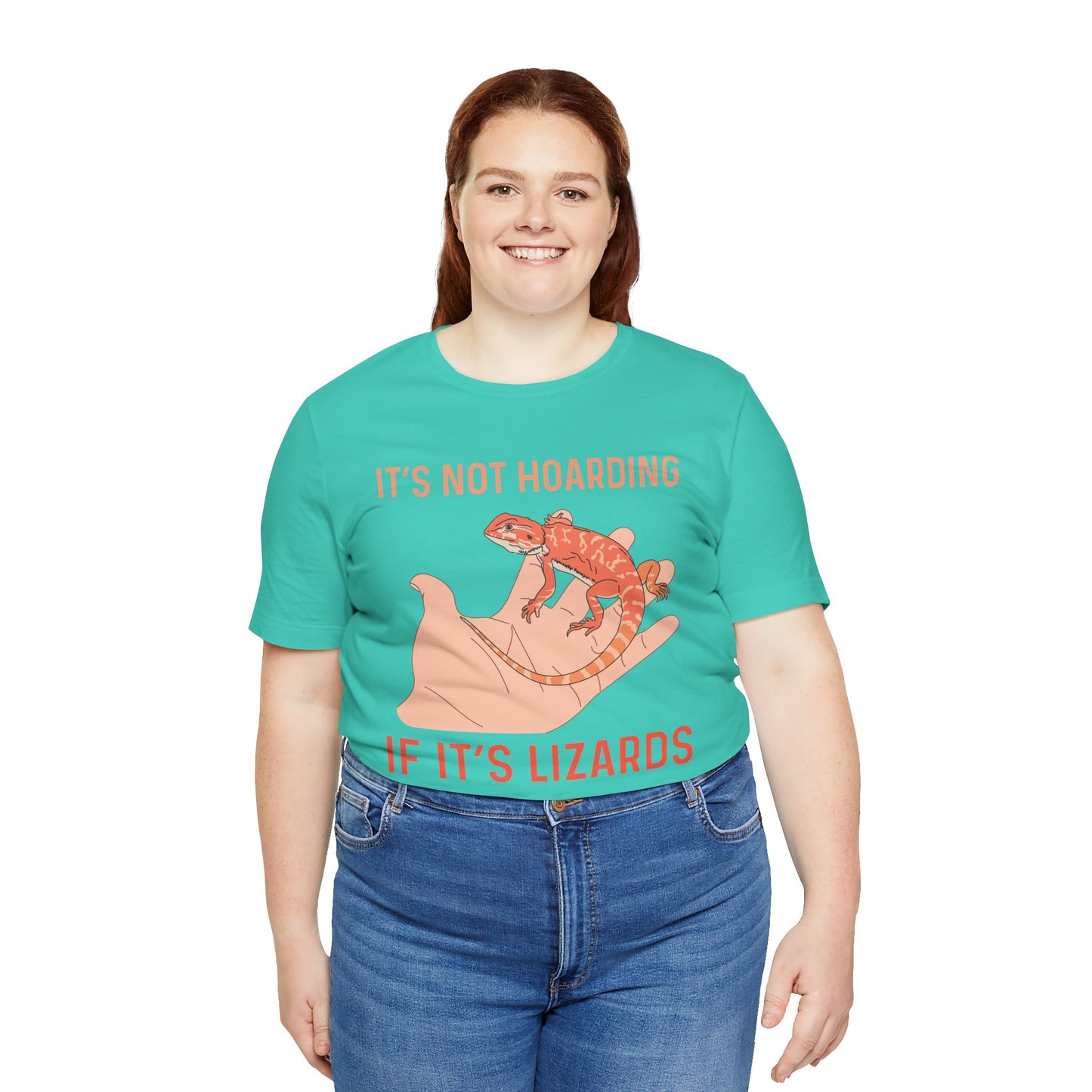 "It's Not Hoarding If It's Lizards" Unisex Jersey Tee - Casual Everyday Wear - Great for Reptile Lovers