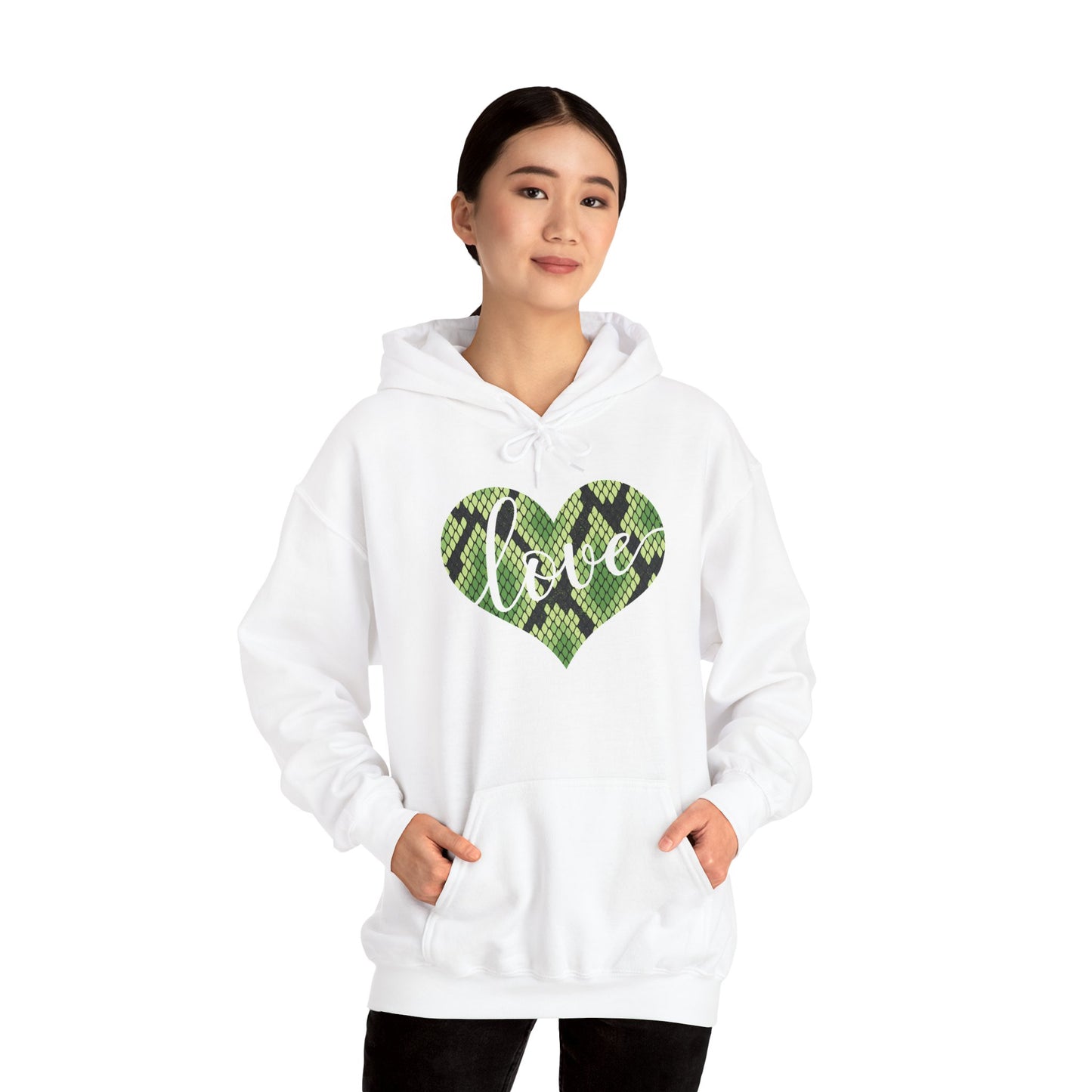 Reptile Love Unisex Hooded Sweatshirt with Bold Print - Great for Reptile Lovers