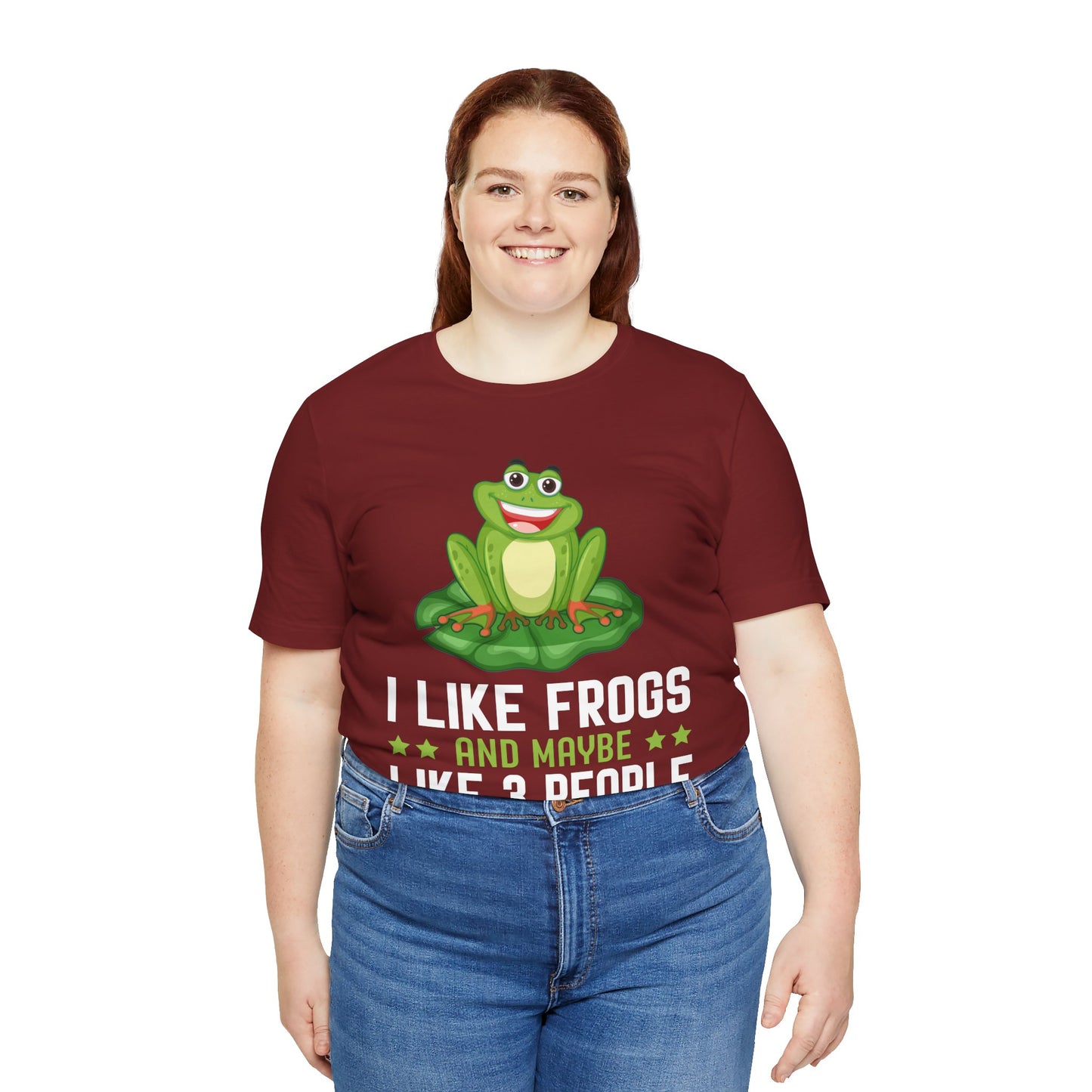 "Frogs and Maybe 3 People" Unisex Jersey Tee - Casual Everyday Wear - Great for Frog Lovers