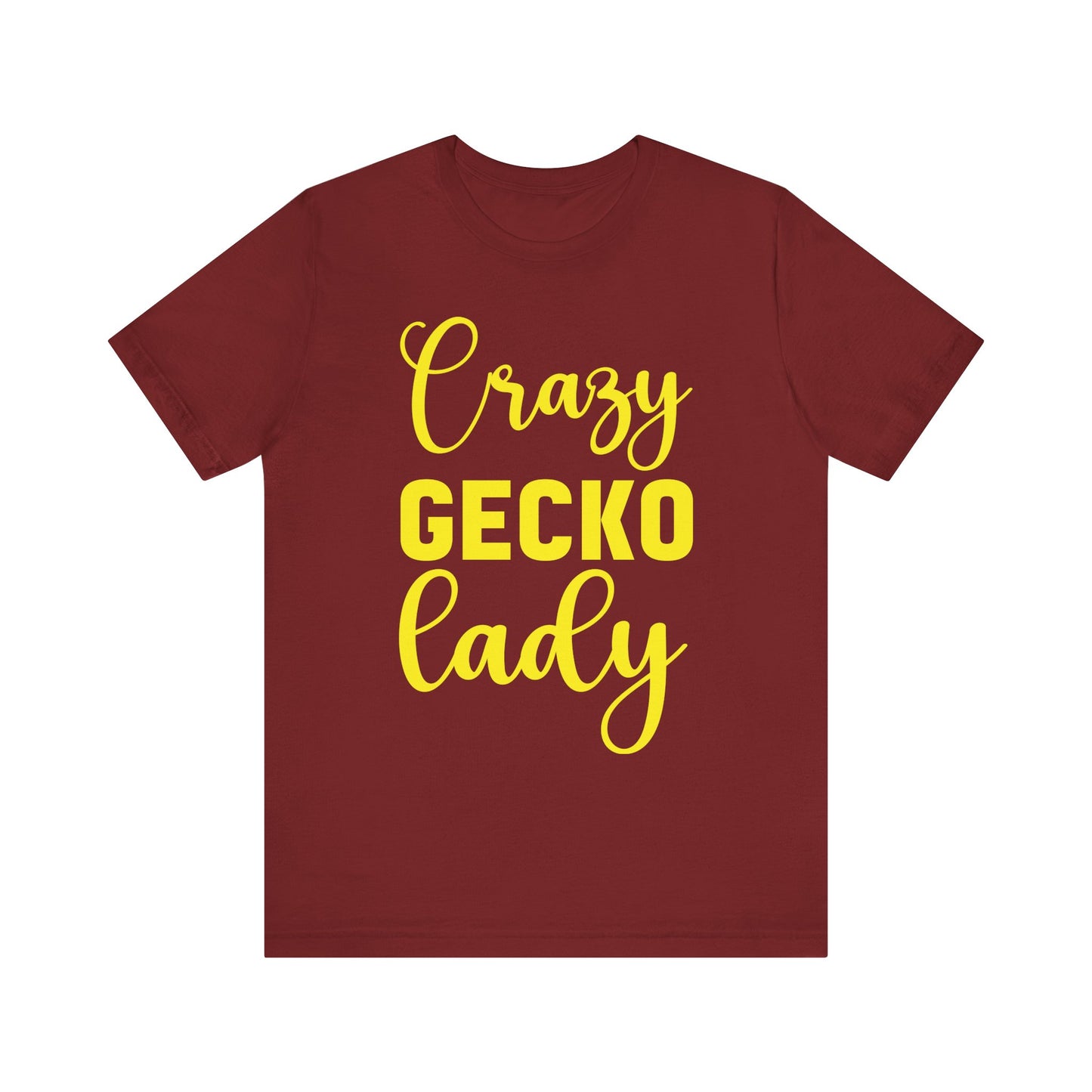 "Crazy Gecko Lady" Unisex Jersey Tee - Casual Everyday Wear - Great for Reptile Lovers