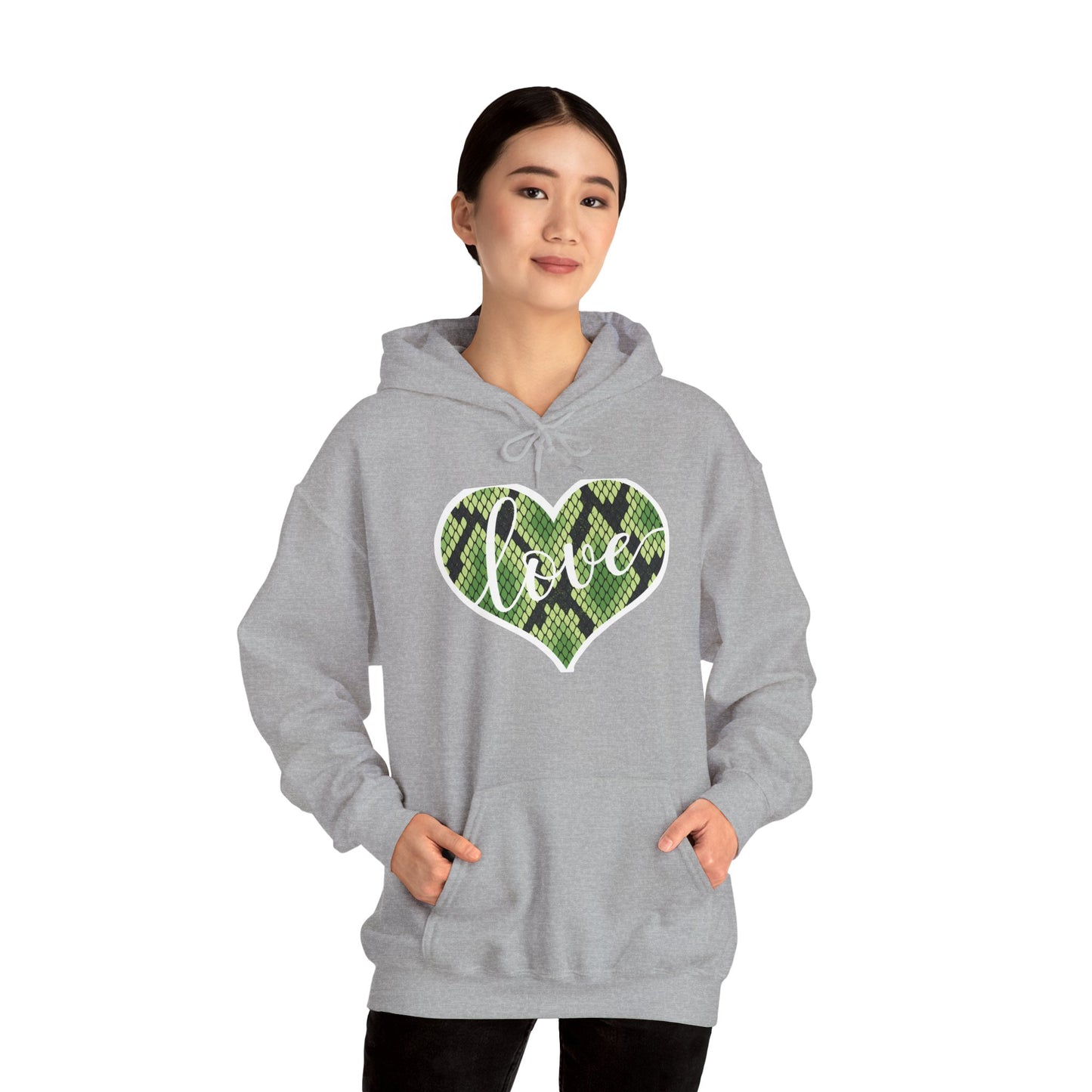 Reptile Love Unisex Hooded Sweatshirt with Bold Print - Great for Reptile Lovers