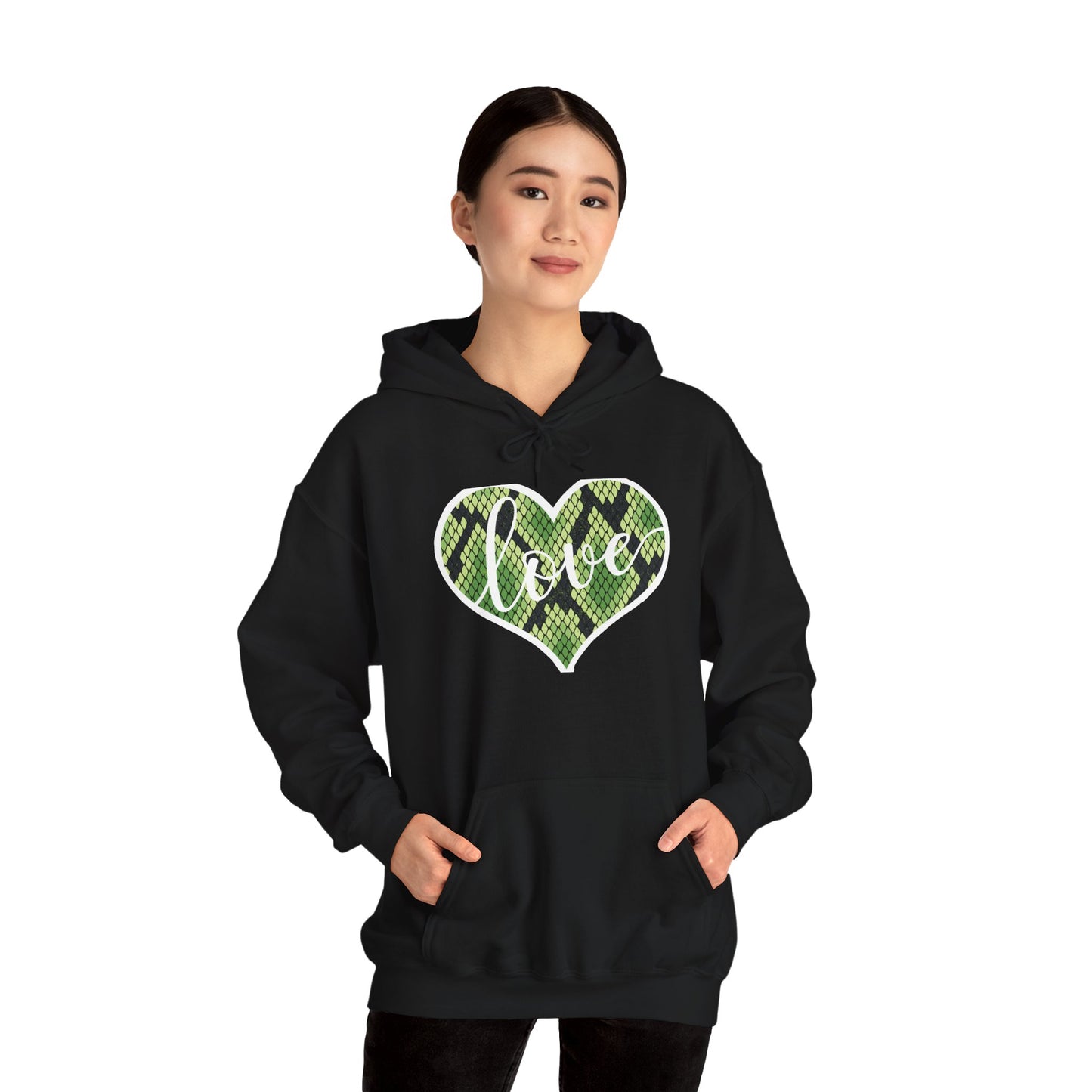 Reptile Love Unisex Hooded Sweatshirt with Bold Print - Great for Reptile Lovers