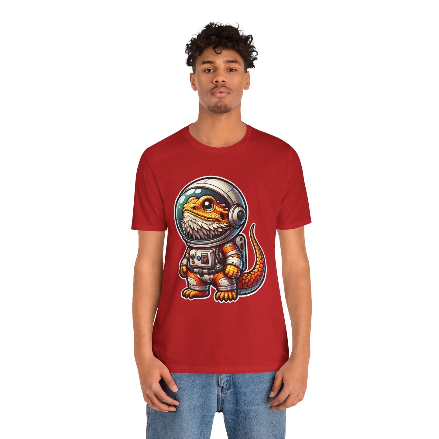 Space Beardie Unisex Jersey Tee - Casual Everyday Wear - Great for Reptile Lovers