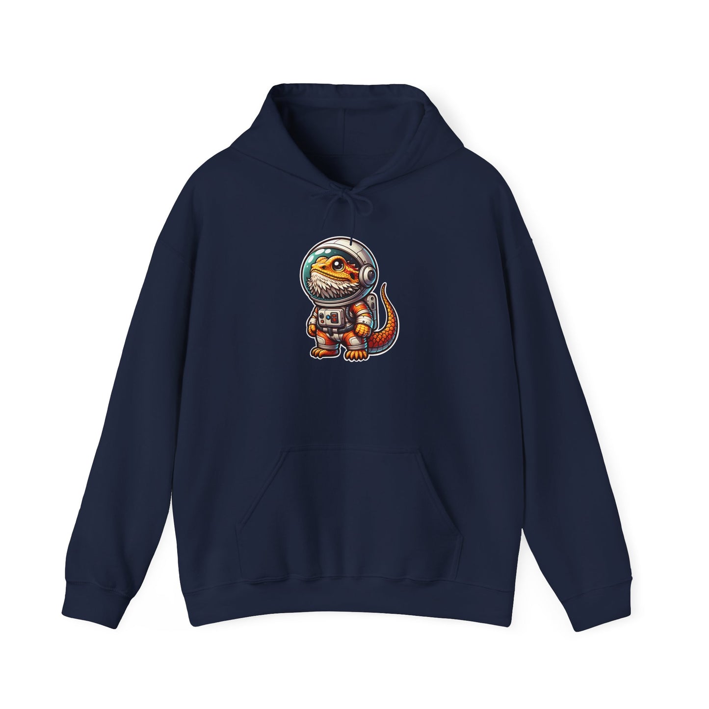 Space Beardie Unisex Hooded Sweatshirt with Bold Print - Great for Reptile Lovers