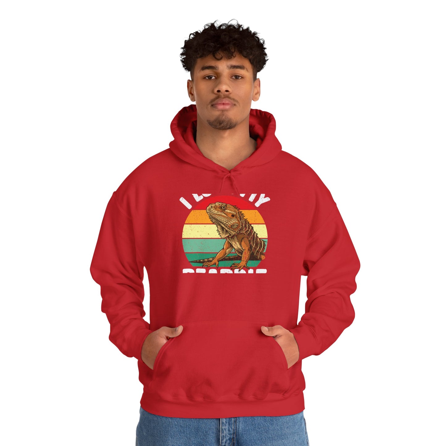 Beardie Unisex Hooded Sweatshirt with Bold Print - Great for Reptile Lovers