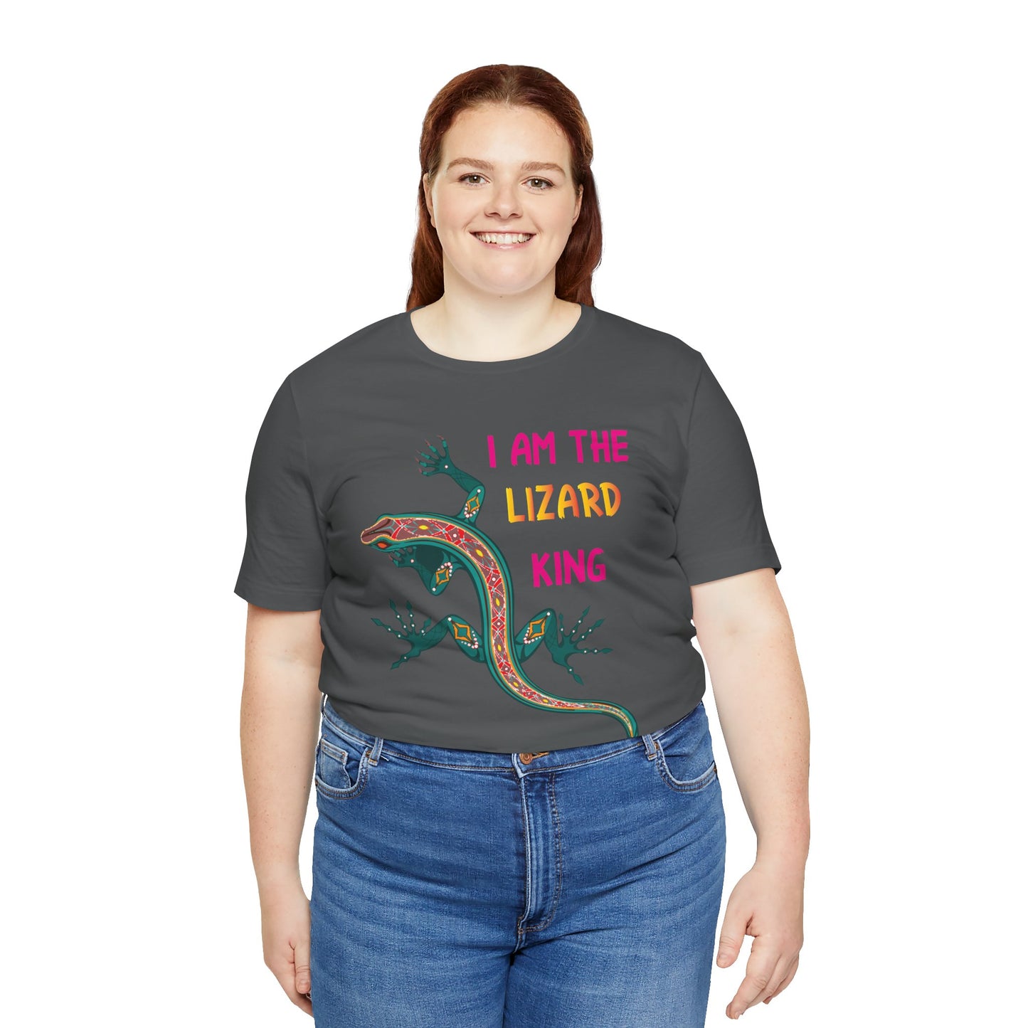 "I Am the Lizard King" Print Unisex Jersey Tee - Casual Everyday Wear - Great for Reptile Lovers