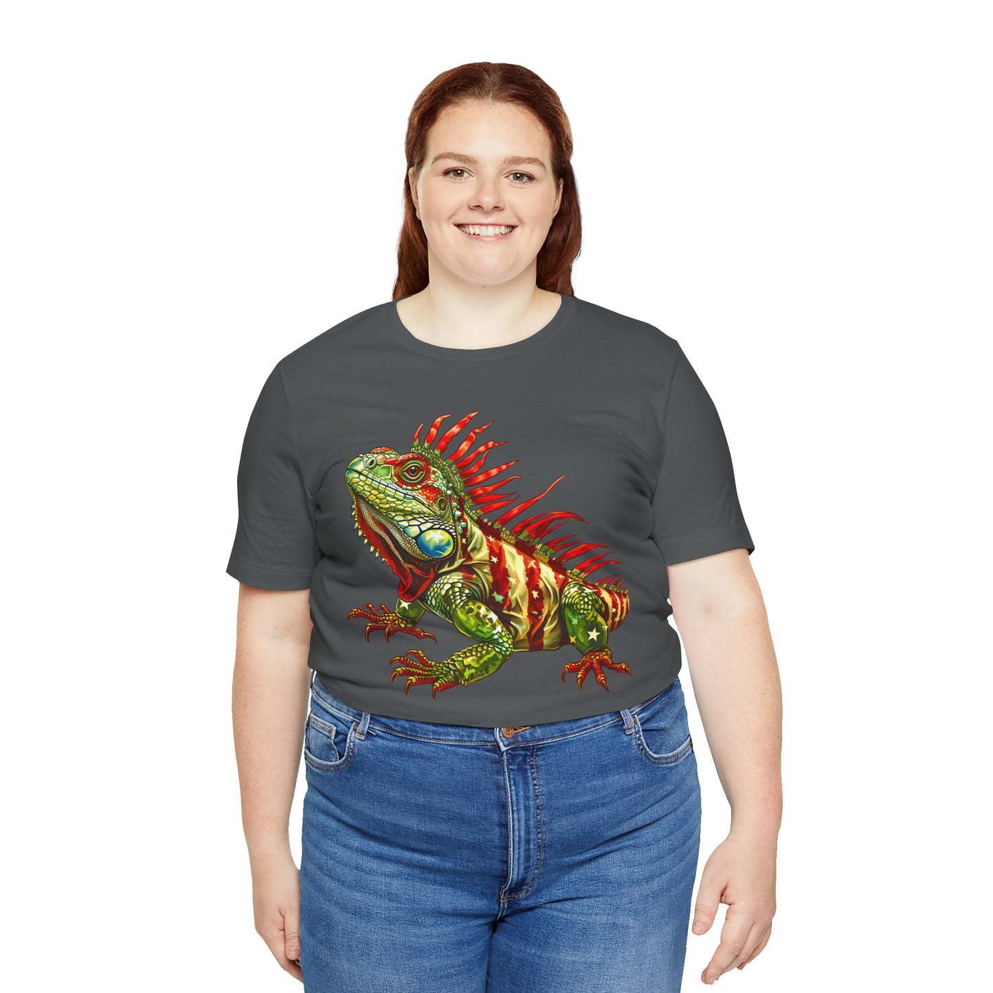 Flagged Iguana Unisex Jersey Tee - Casual Everyday Wear - Great for Reptile Lovers