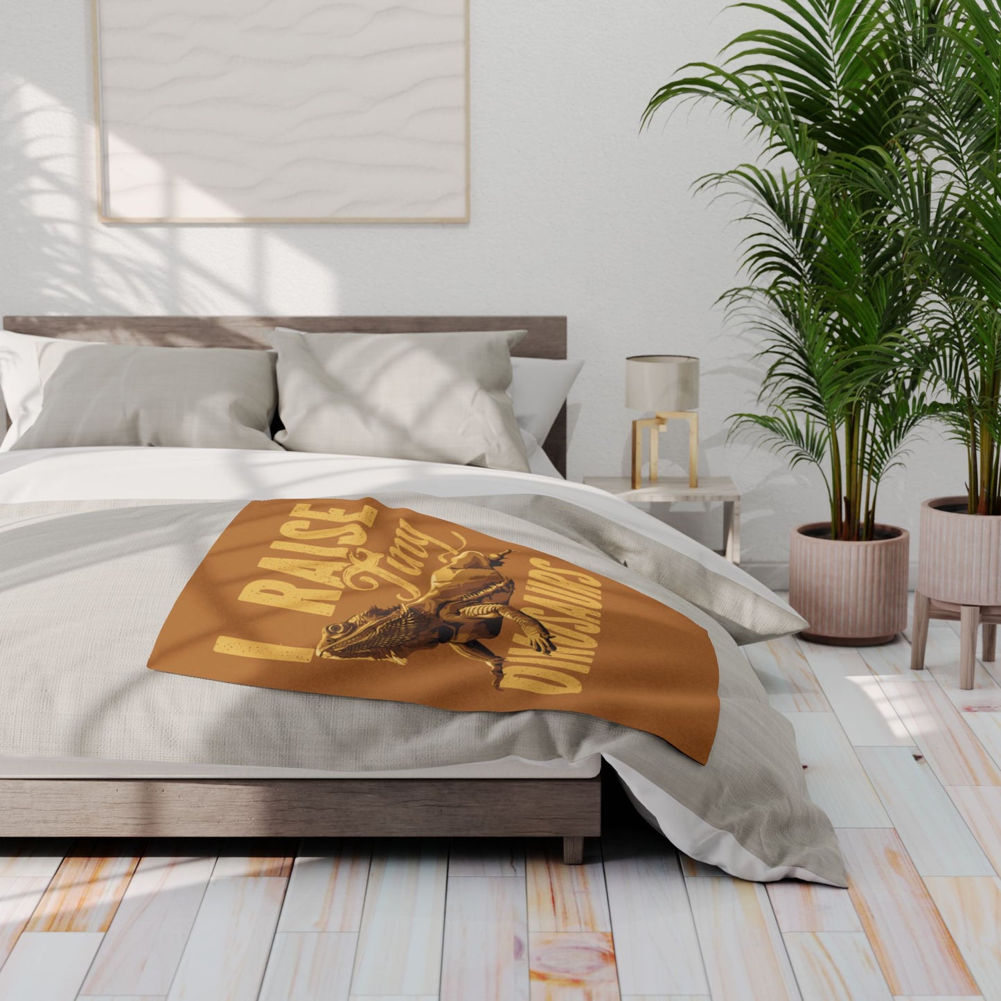 "I Raise Tiny Dinosaurs" Cozy Arctic Fleece Blanket | Perfect for Home Decor, Gifting, and Cozy Nights - Snuggle up with a Reptile