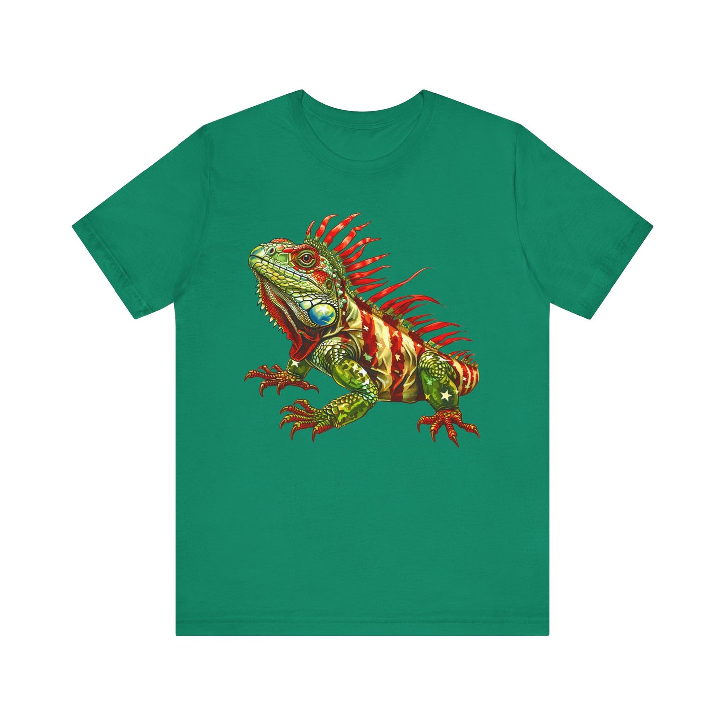 Flagged Iguana Unisex Jersey Tee - Casual Everyday Wear - Great for Reptile Lovers