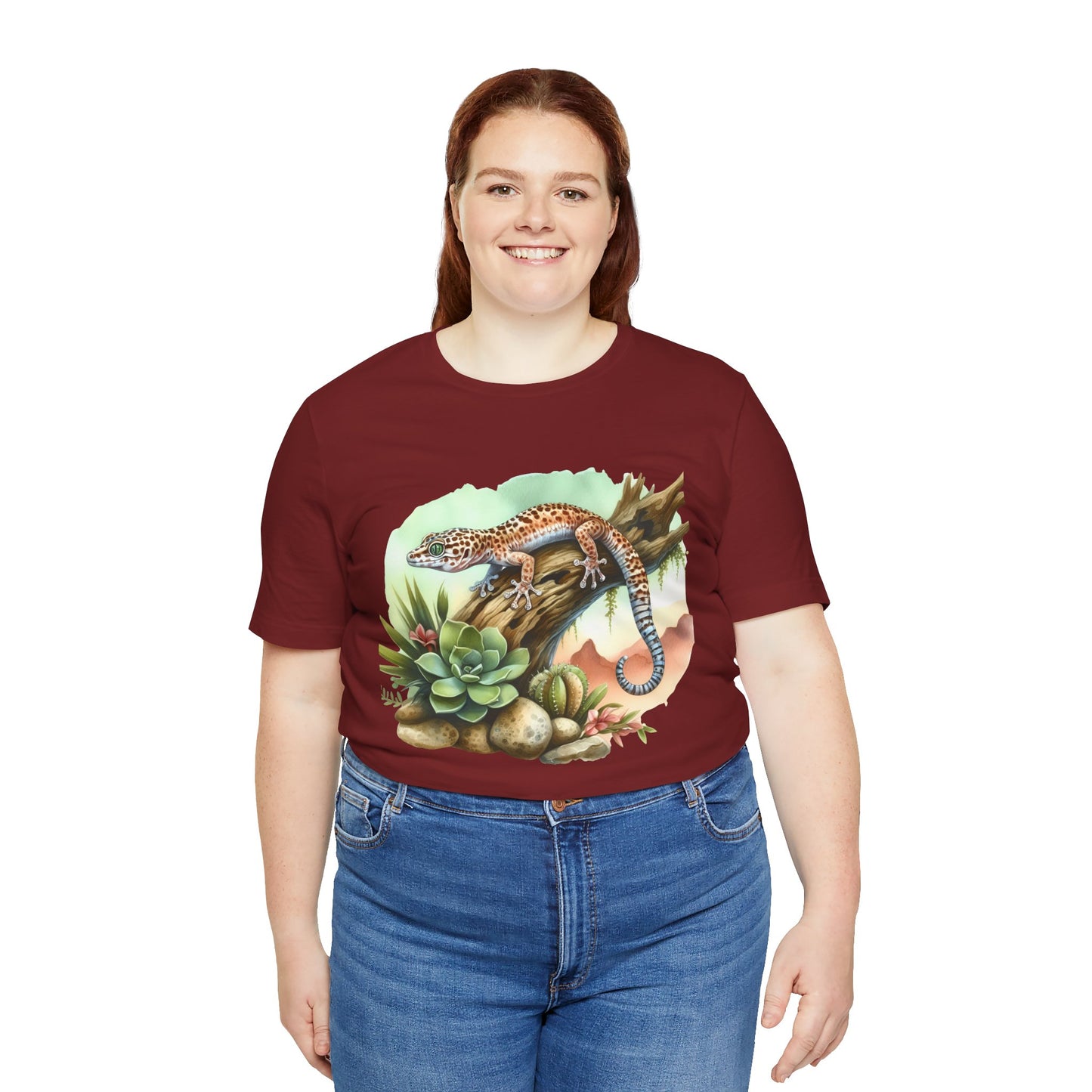 Gecko in a Tree Unisex Jersey Tee - Casual Everyday Wear - Great for Reptile Lovers