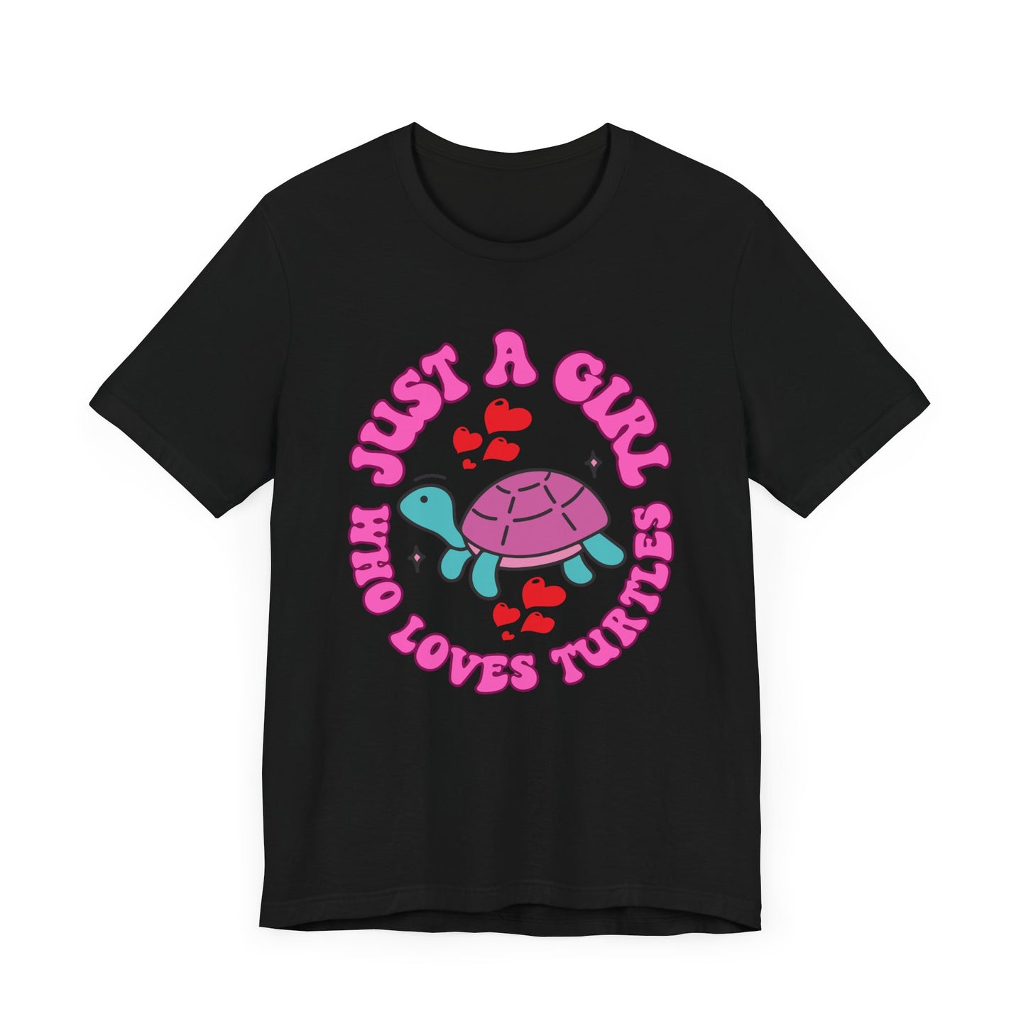 "Just a Girl Who Loves Turtles" Unisex Jersey Tee - Casual Everyday Wear - Great for Reptile Lovers