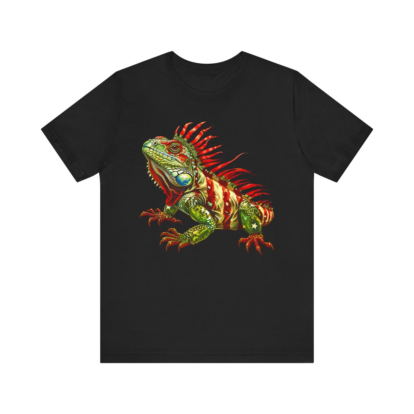 Flagged Iguana Unisex Jersey Tee - Casual Everyday Wear - Great for Reptile Lovers