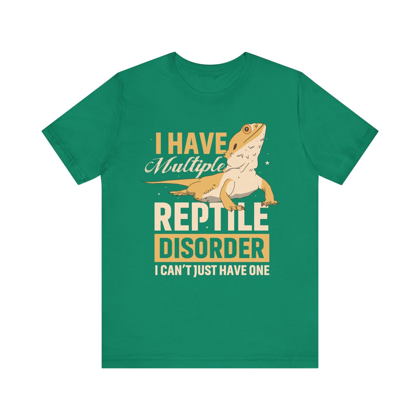 "Multiple Reptile Disorder" Print Unisex Jersey Tee - Casual Everyday Wear - Great for Reptile Lovers