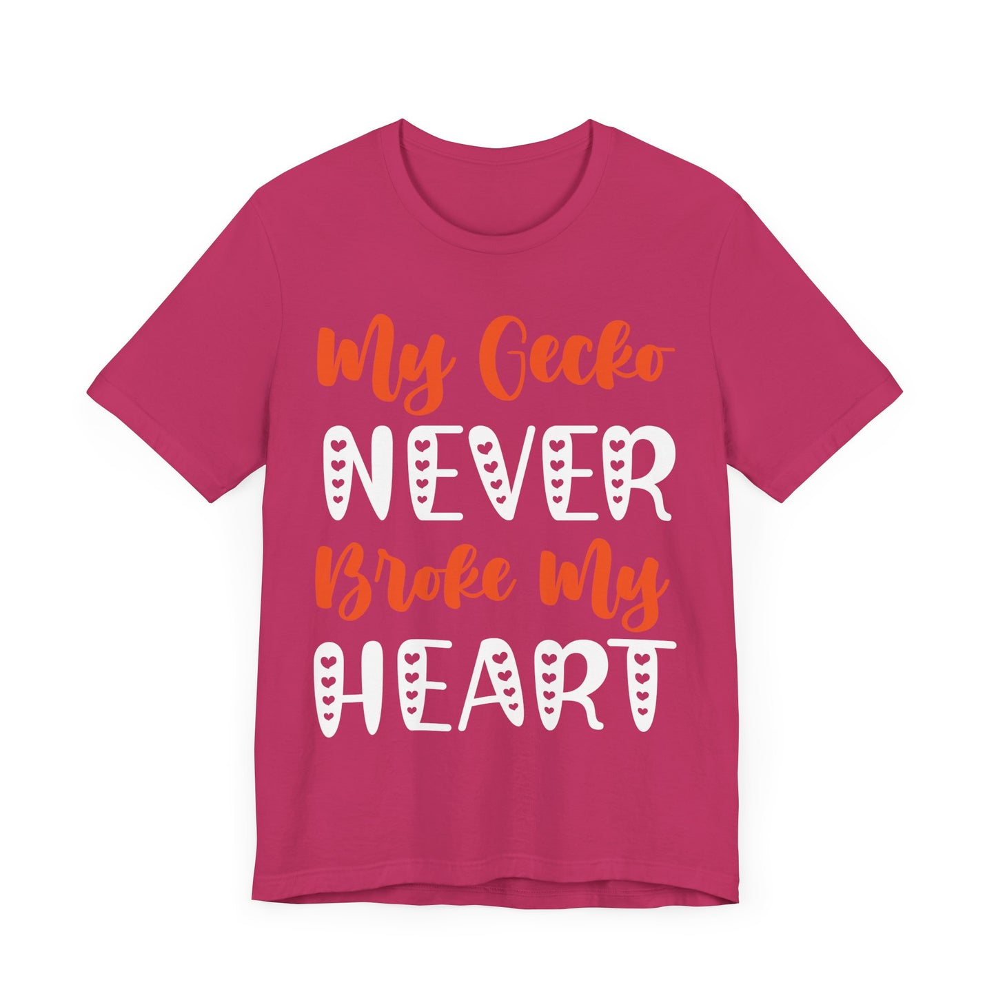 My Gecko Never Broke My Heart" Unisex Jersey Tee - Casual Everyday Wear - Great for Reptile Lovers