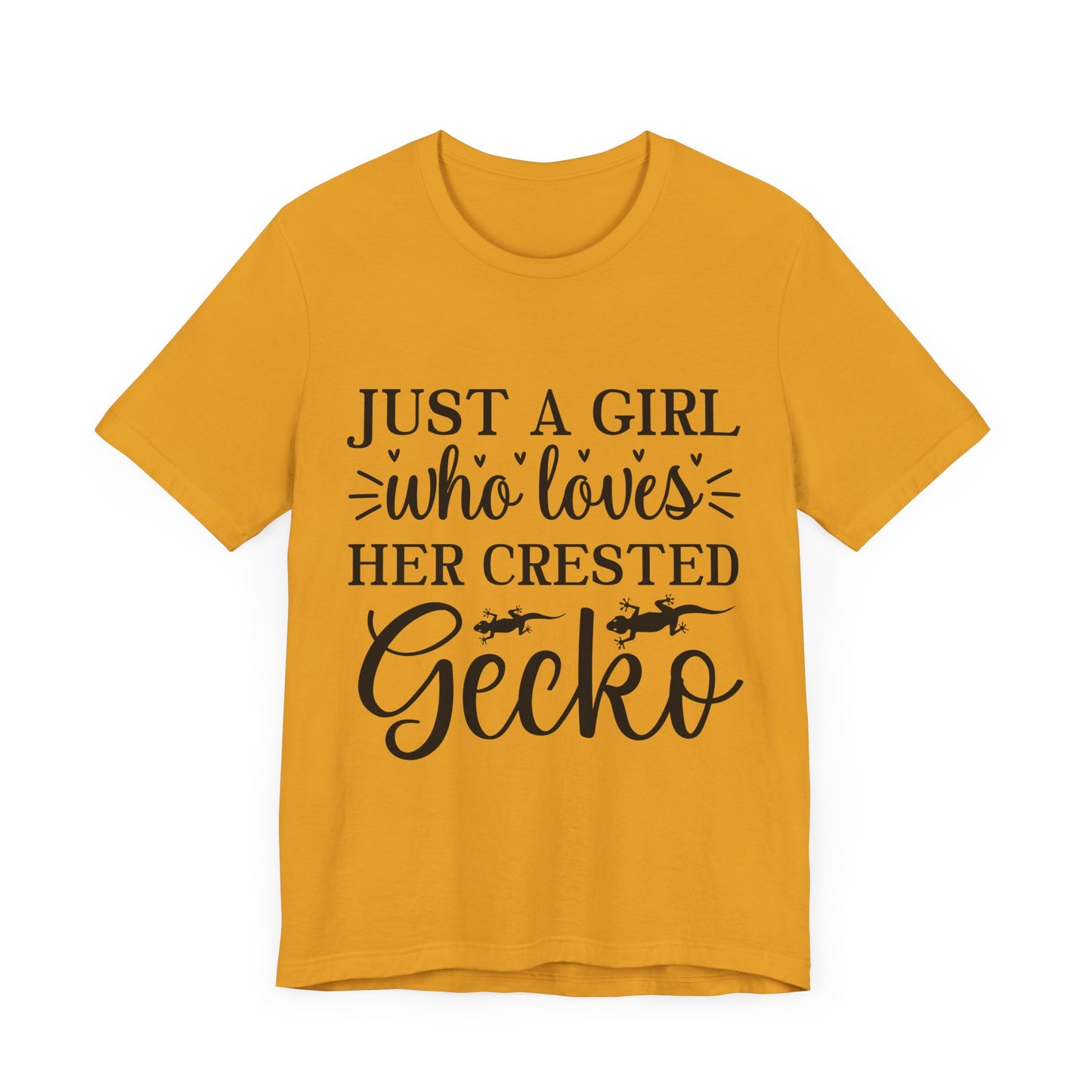 "Just a Girl Crested Gecko" Print Unisex Jersey Tee - Casual Everyday Wear - Great for Reptile Lovers