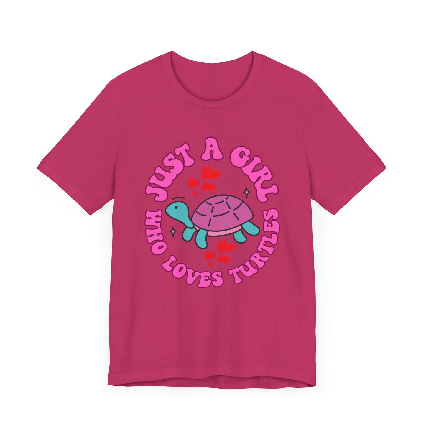 "Just a Girl Who Loves Turtles" Unisex Jersey Tee - Casual Everyday Wear - Great for Reptile Lovers
